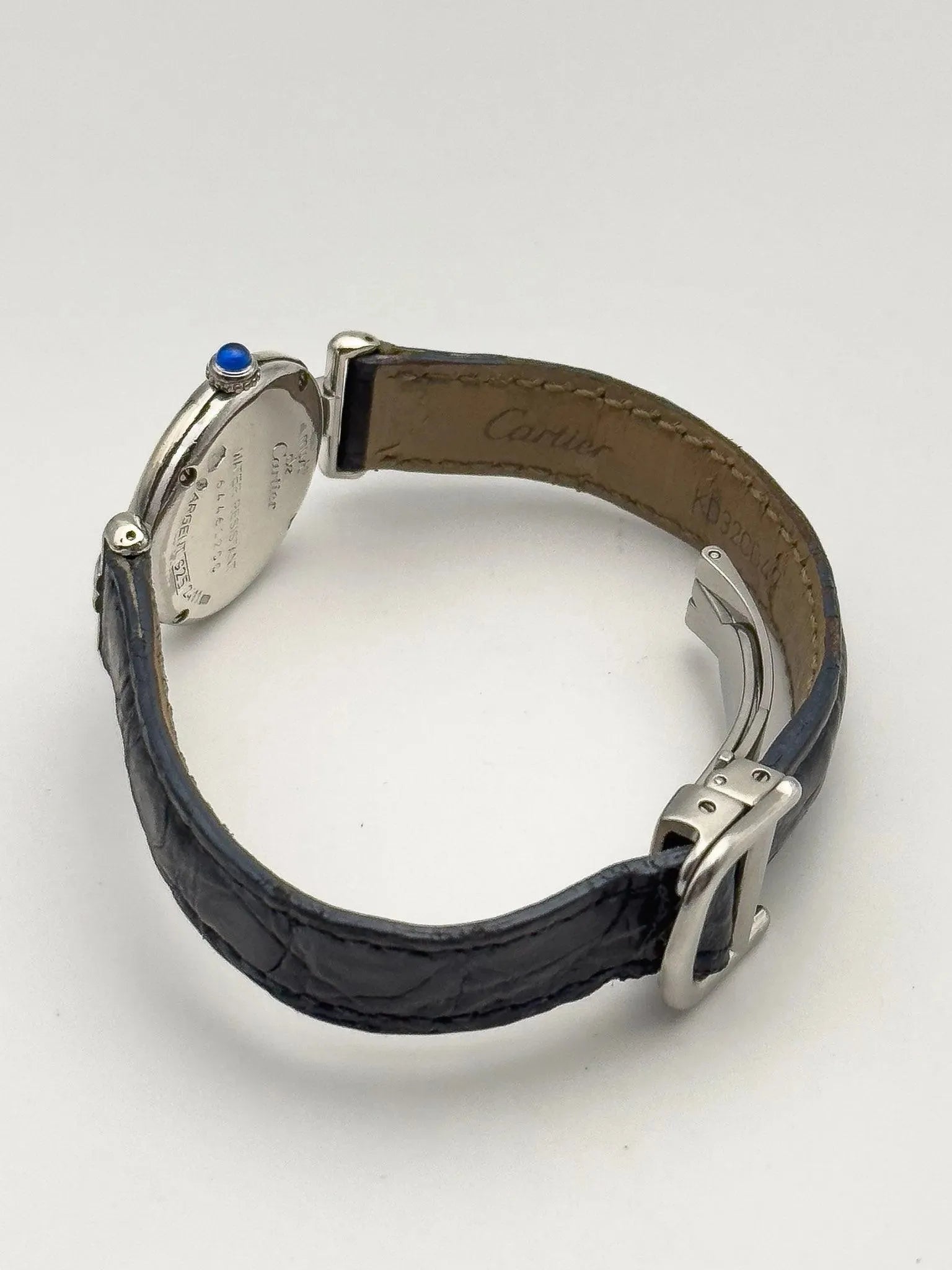 Cartier - Colisée must argent cadran blanc - boîte - 1990s - Atelier Victor - Vintage Shop