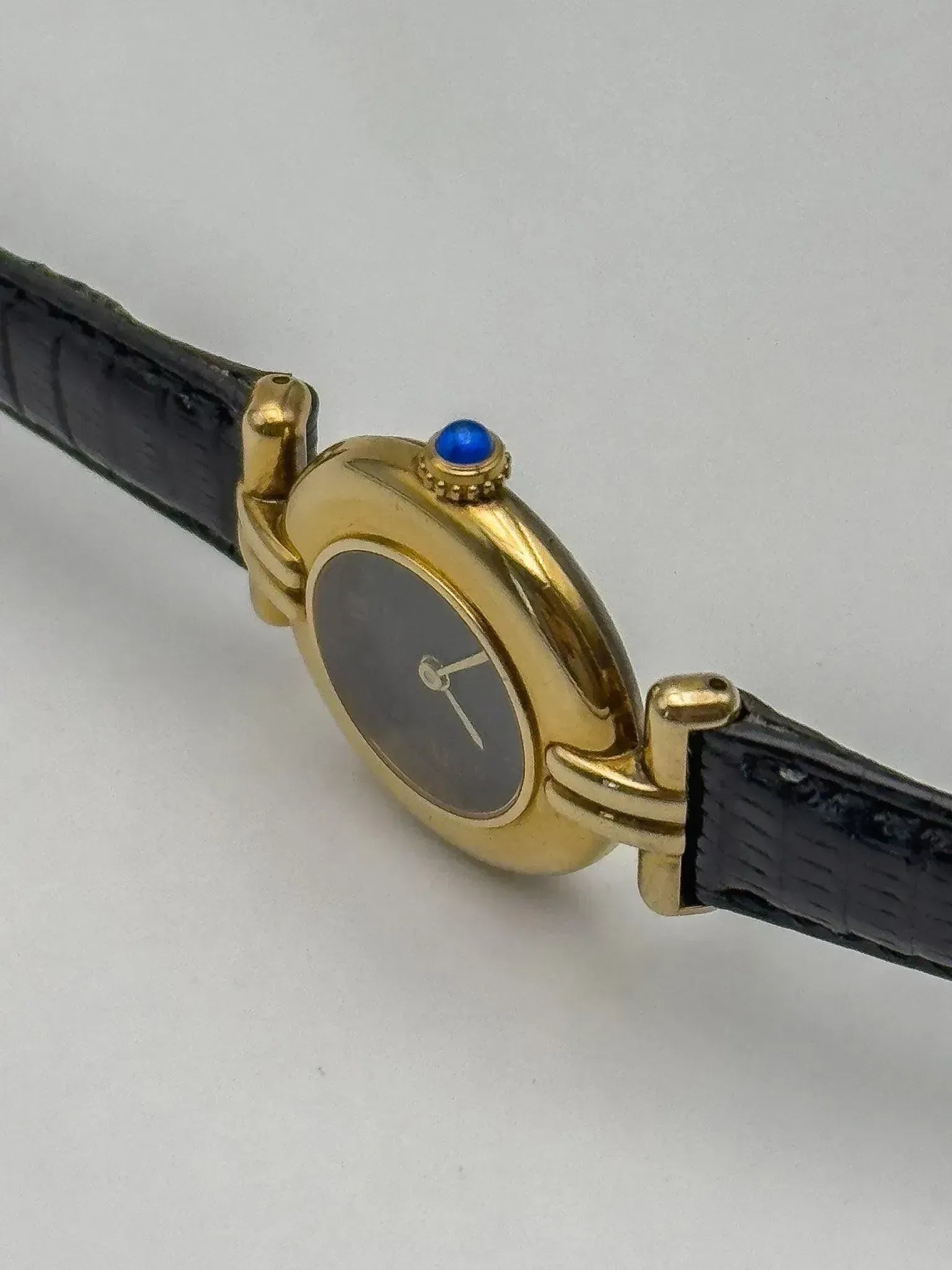 Cartier - Colisée Must Vermeil Noir Boucle ardillon - 1990s - Atelier Victor