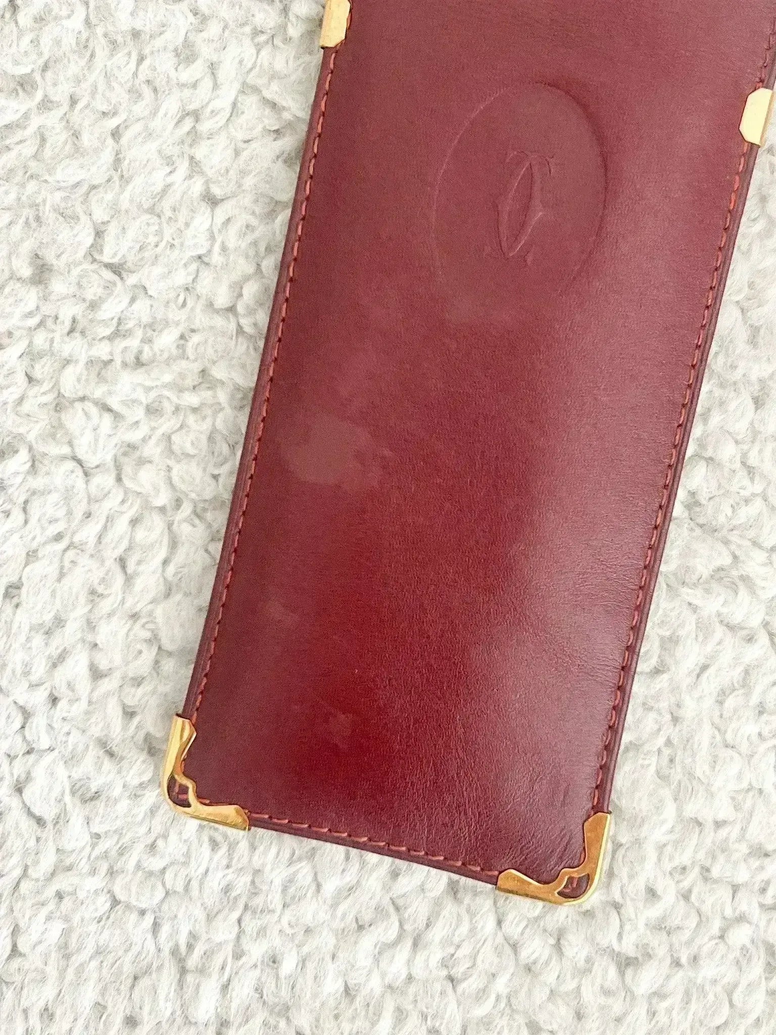 Cartier - Etuis à lunettes vintage cuir rouge - Atelier Victor