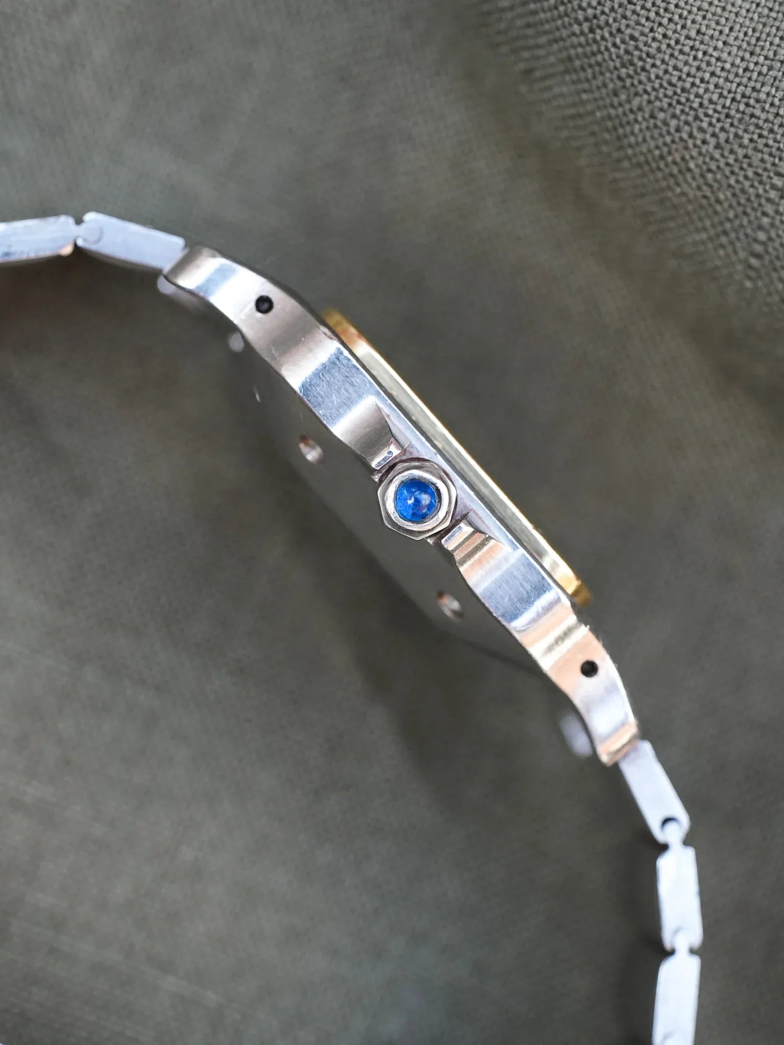 Cartier - La fameuse Santos 2961 or et acier - 1980s - Atelier Victor