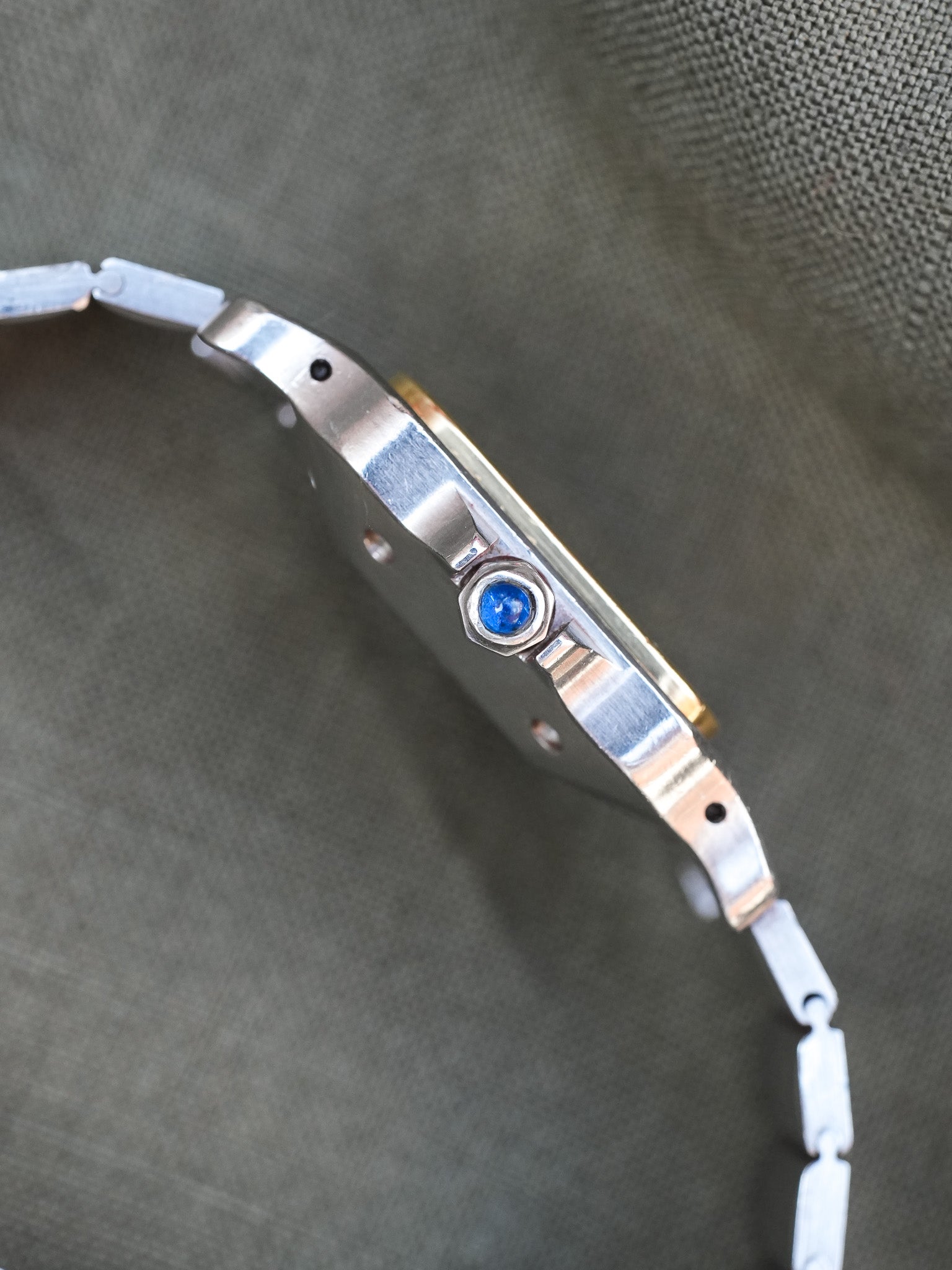 Cartier - La fameuse Santos 2961 or et acier - 1980s - Atelier Victor - Vintage Watch Shop