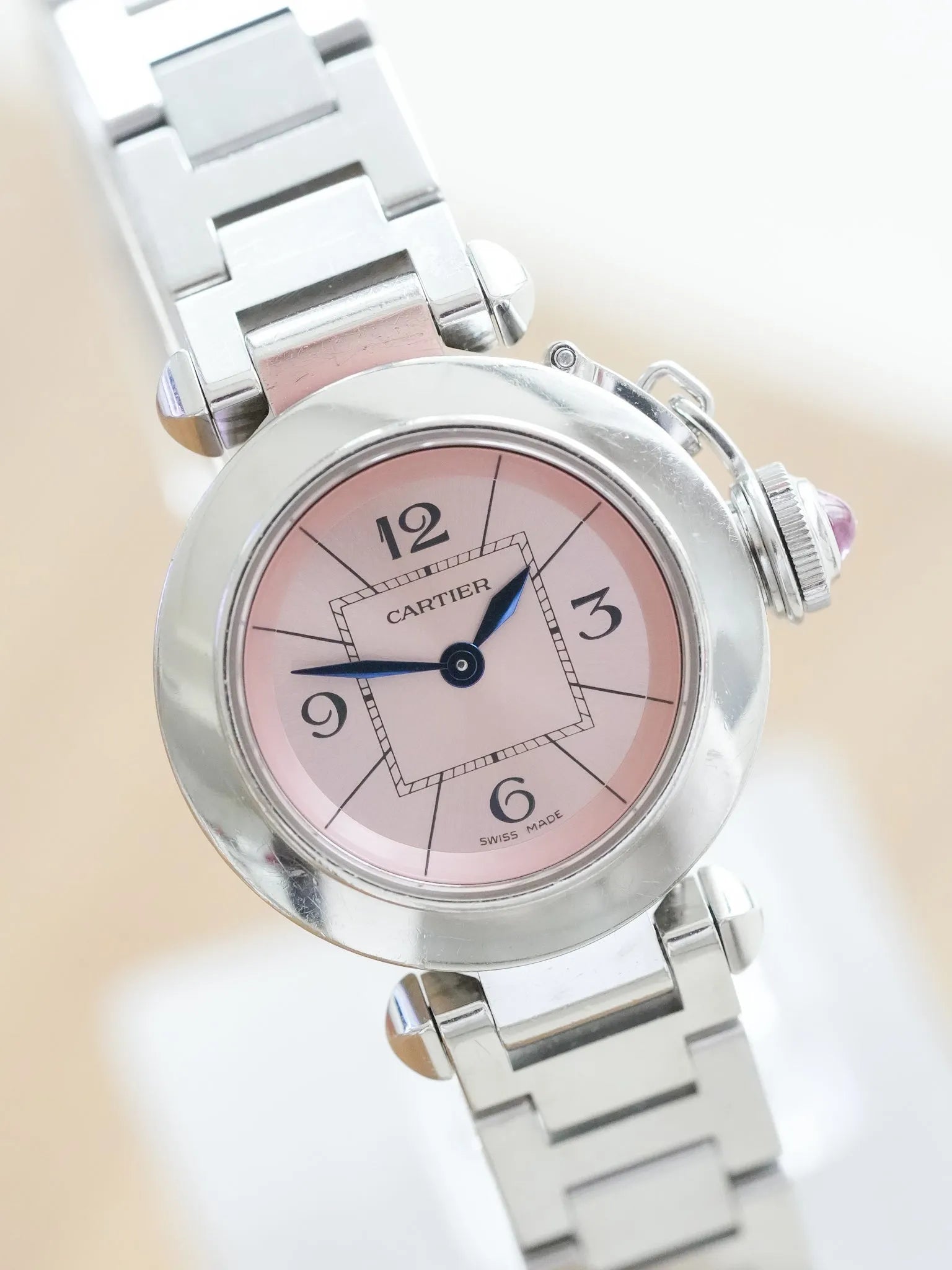 Cartier - Mini Pasha Rose 2973 27mm Acier - 2000s - Atelier Victor - Vintage Shop