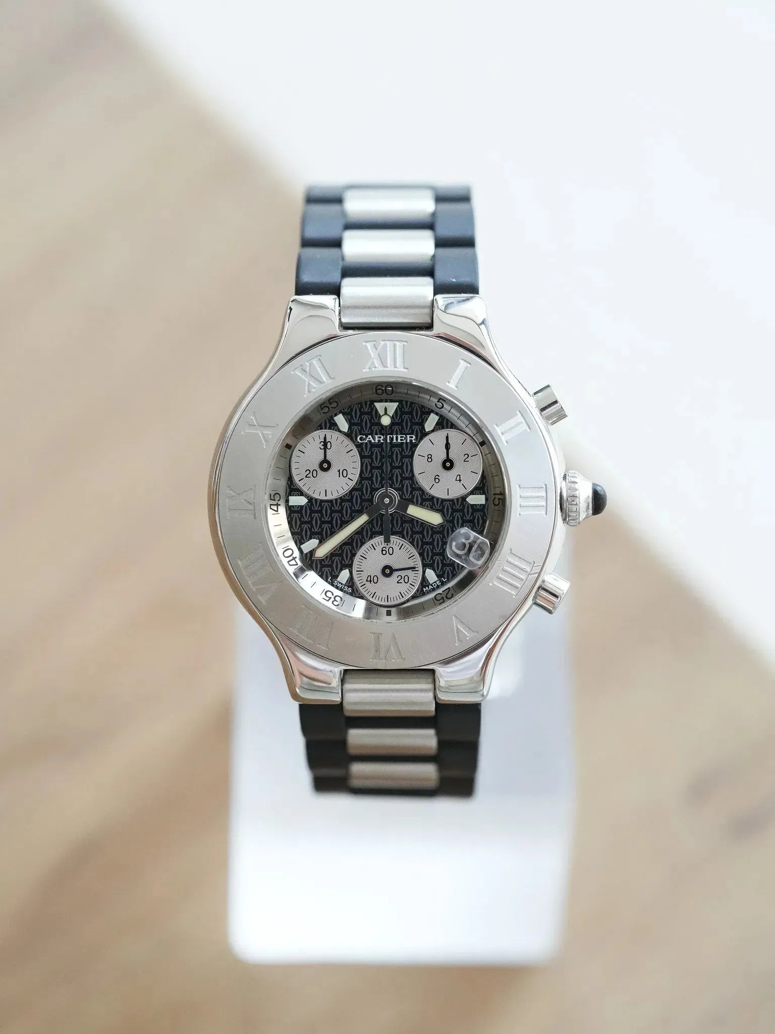 Cartier - Must Chronographe Noir - 1990s - Atelier Victor - Vintage Shop