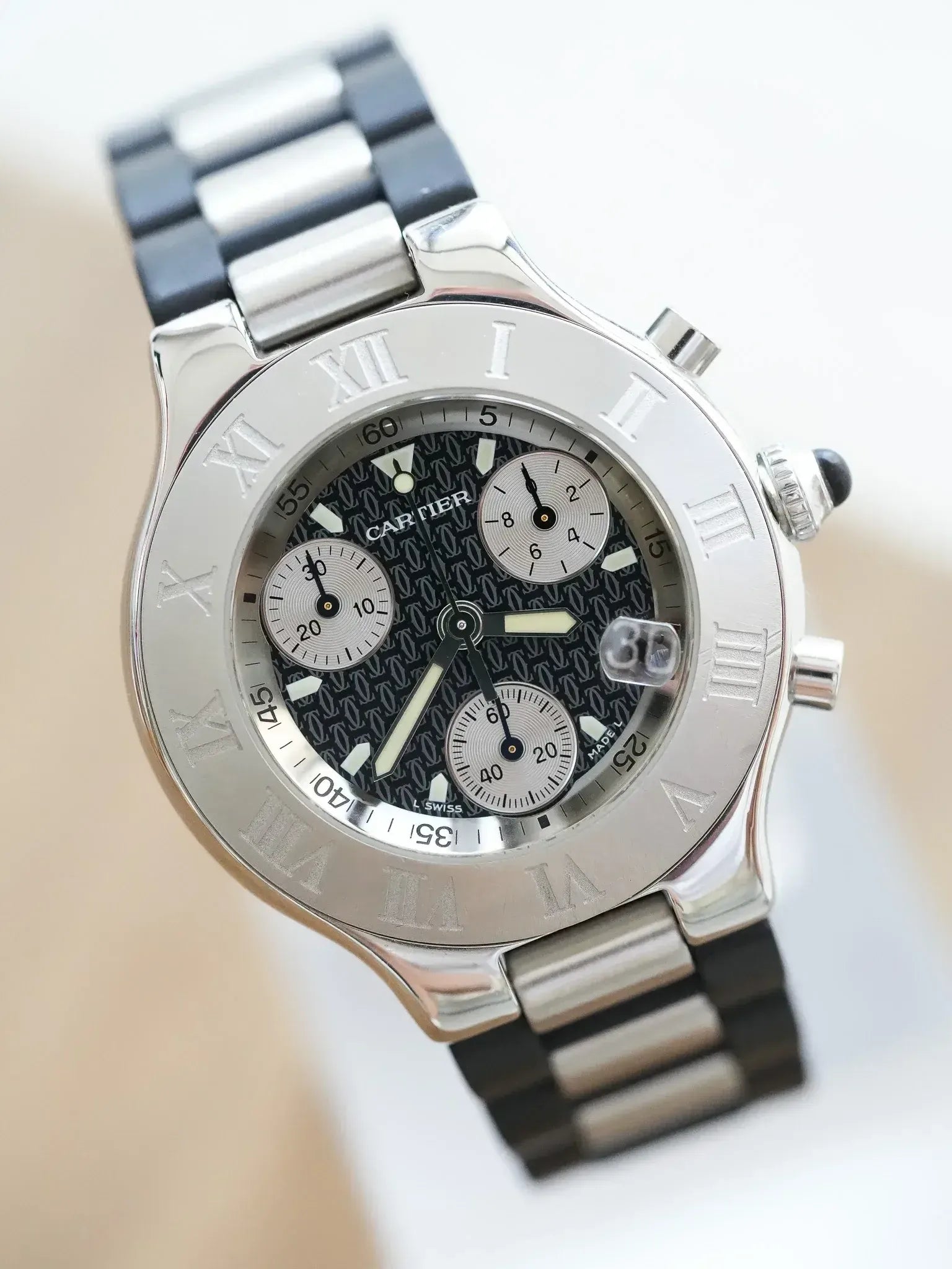 Cartier - Must Chronographe Noir 2424 - 1990s - Atelier Victor