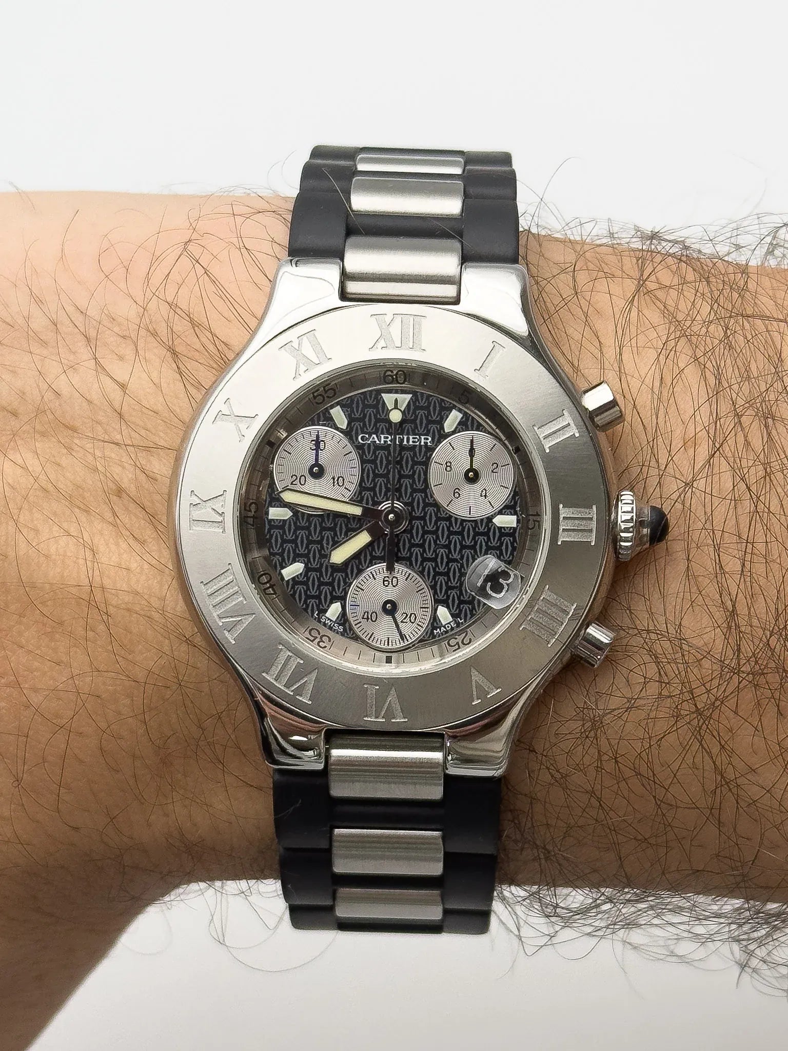 Cartier - Must Chronographe Noir 2424 - 1990s - Atelier Victor