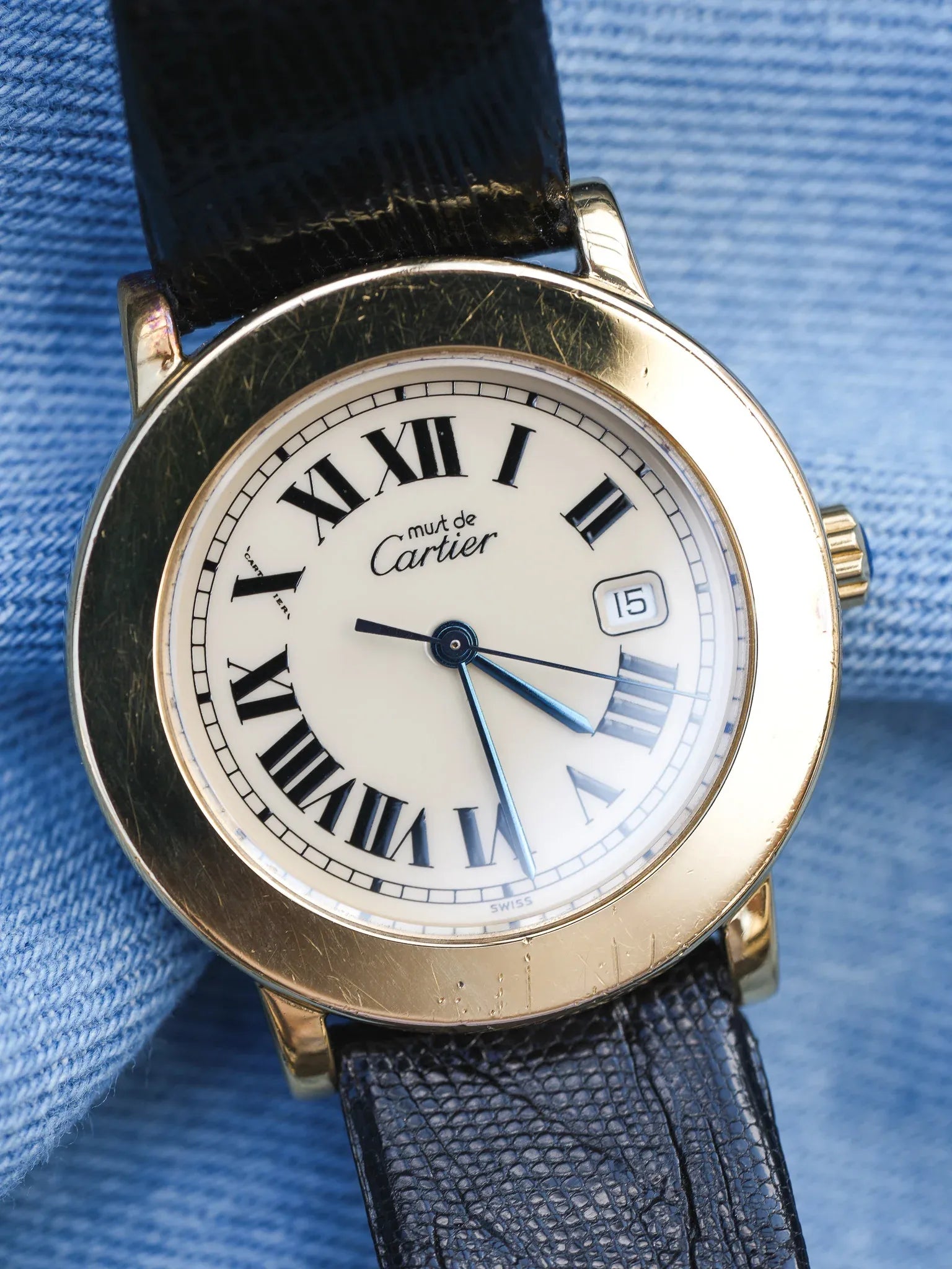 Cartier - Must de Cartier Ronde Vermeil Large - Boîte & Papier - 1994 - Atelier Victor