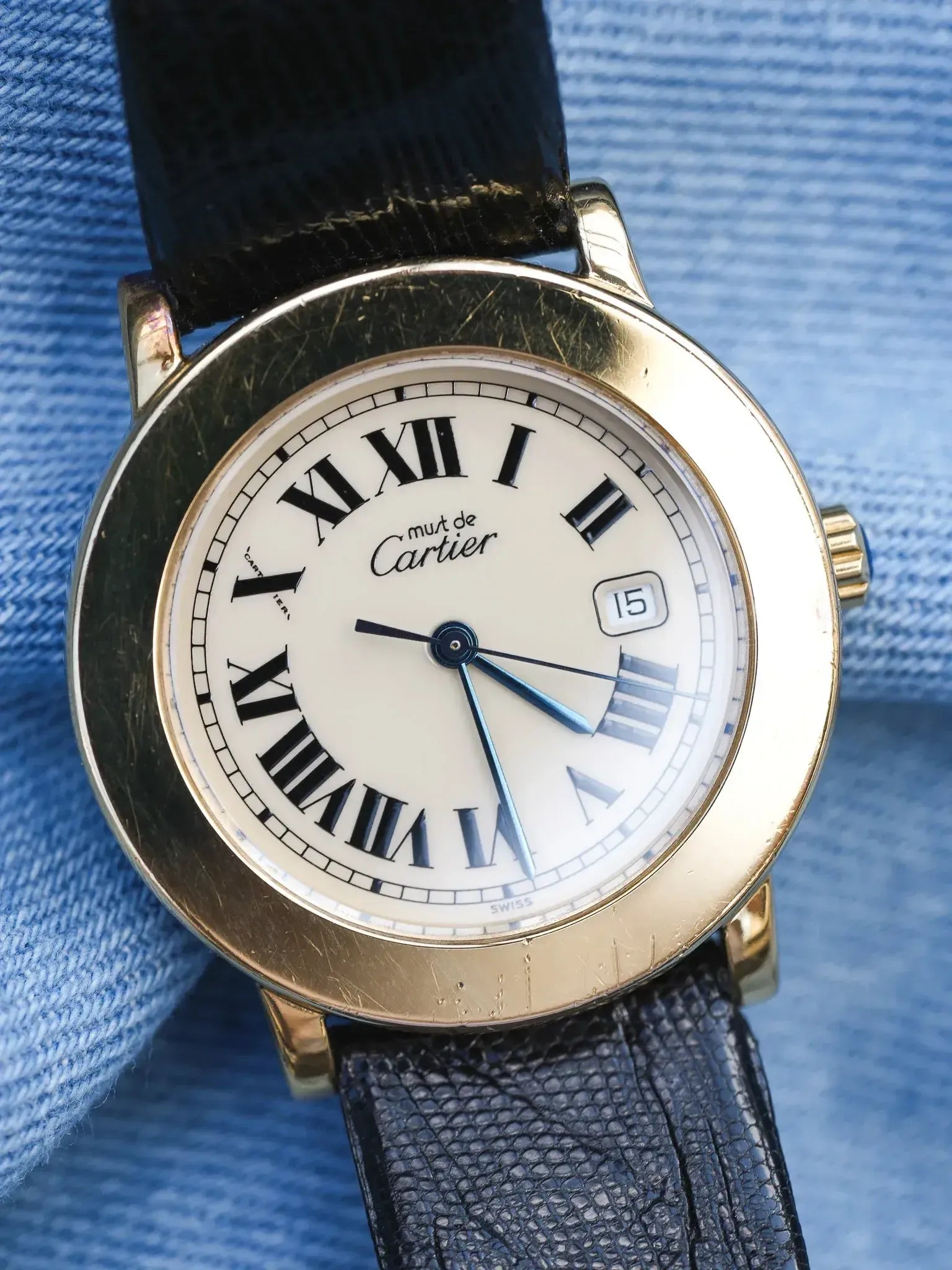 Cartier - Must de Cartier Ronde Vermeil Large - Boîte & Papier - 1994 - Atelier Victor