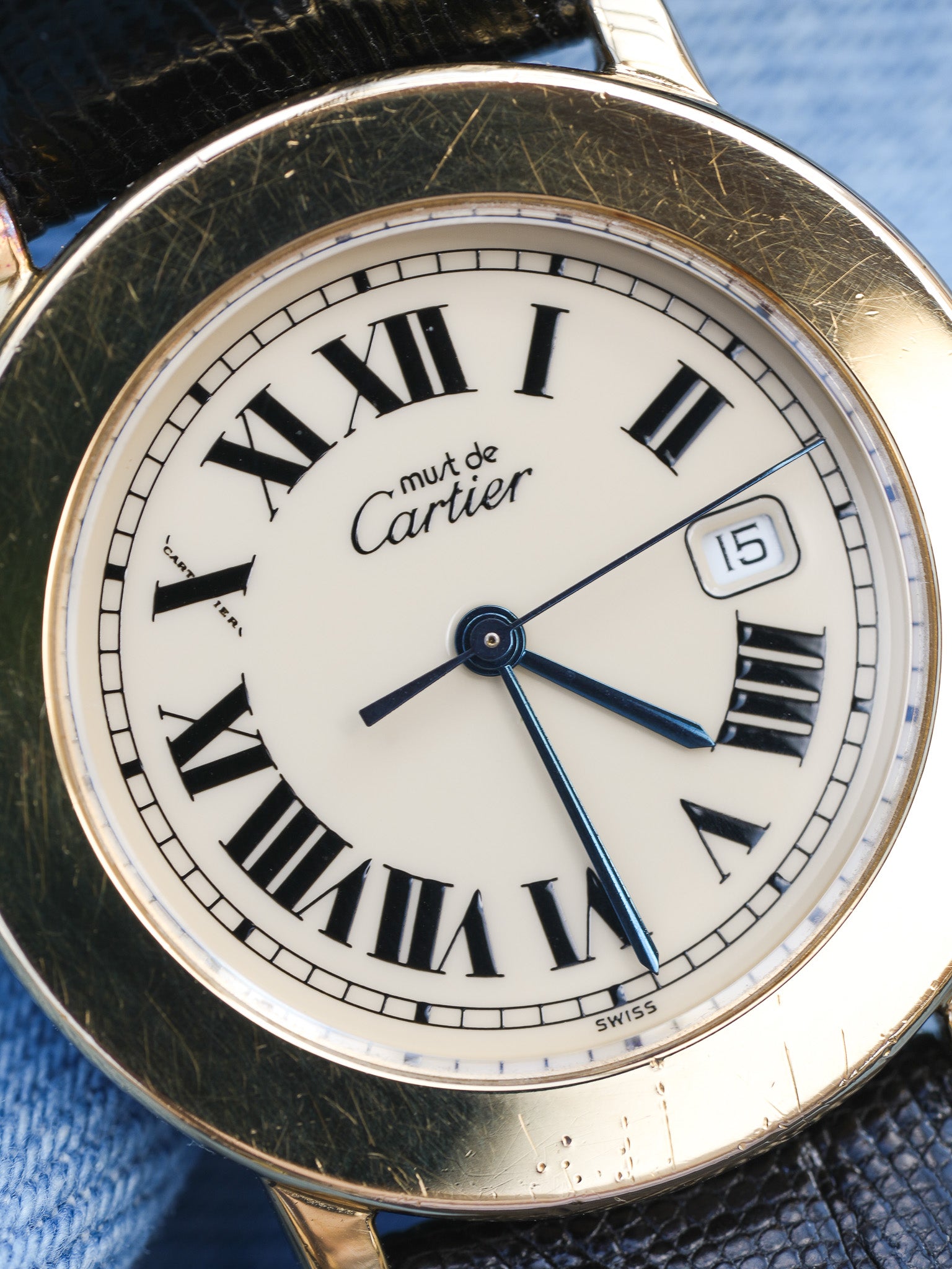 Cartier - Must de Cartier Ronde Vermeil Large - Boîte & Papier - 1994 - Atelier Victor - Vintage Shop