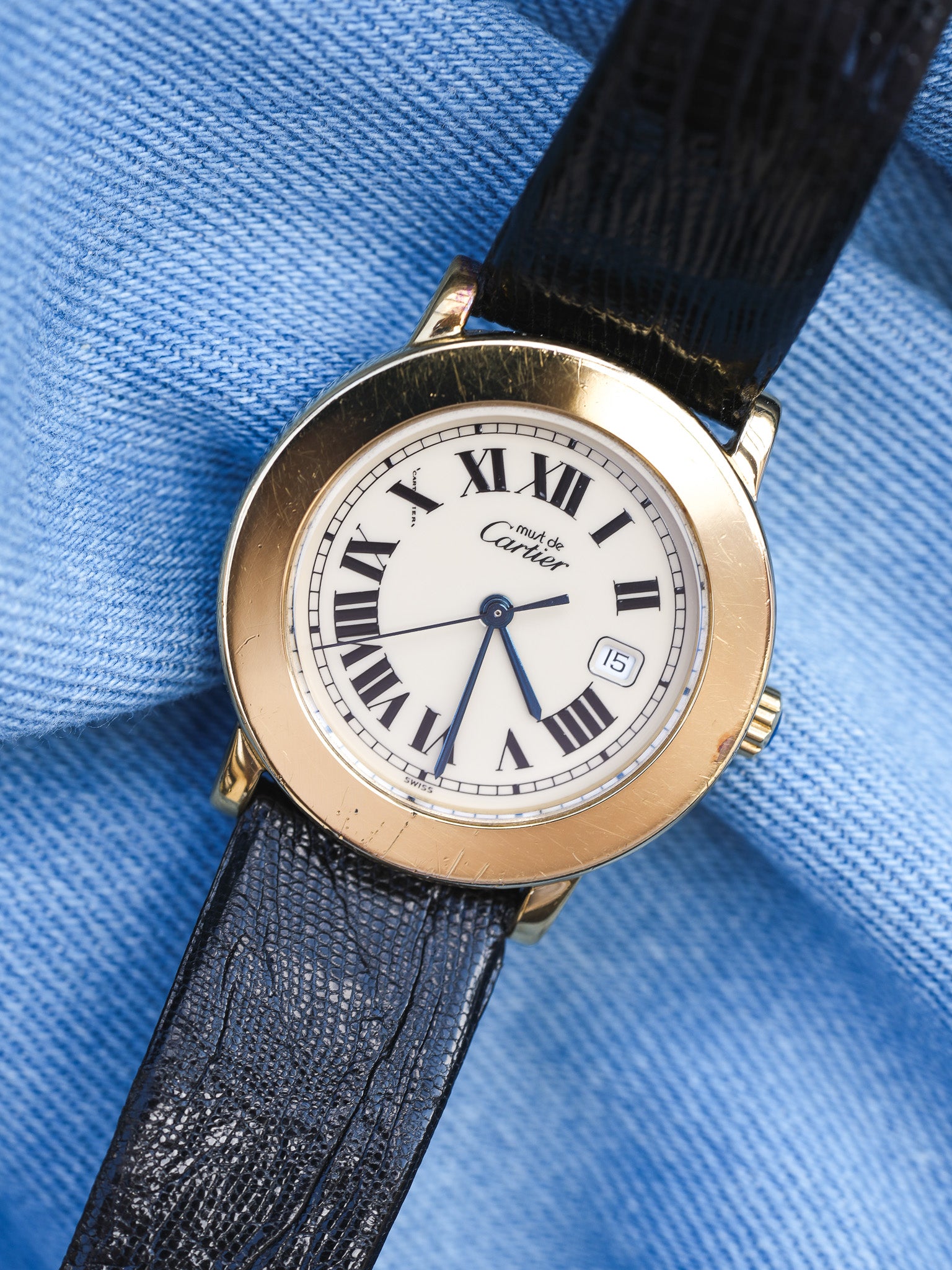 Cartier - Must de Cartier Ronde Vermeil Large - Boîte & Papier - 1994 - Atelier Victor - Vintage Shop