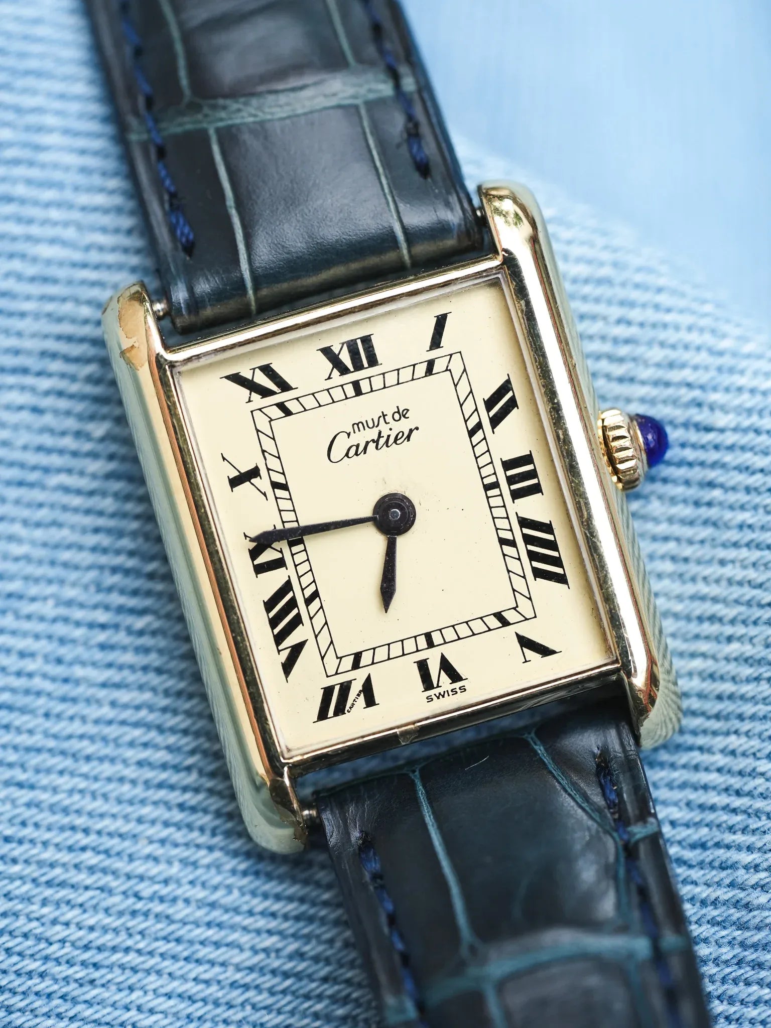 Cartier - Must de Cartier Tank 23x30 Première Génération Electroplaqué 18K - 1970s - Atelier Victor