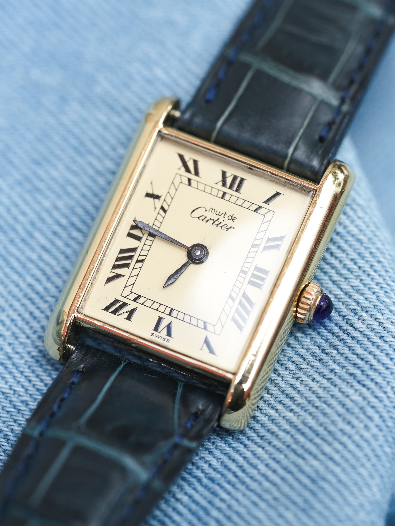 Cartier - Must de Cartier Tank 23x30 Première Génération Electroplaqué 18K - 1970s - Atelier Victor - Vintage Shop