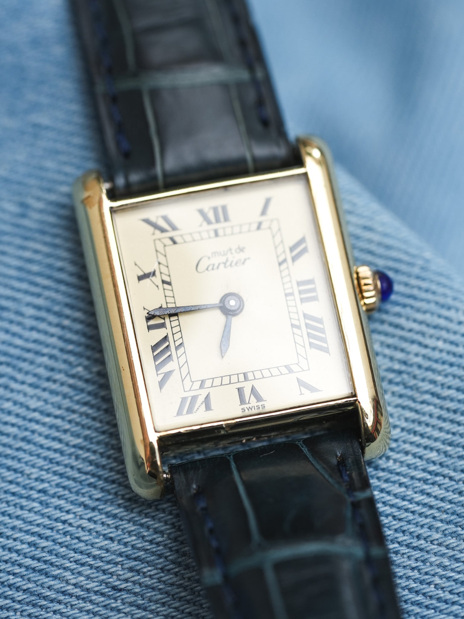 Cartier - Must de Cartier Tank 23x30 Première Génération Electroplaqué 18K - 1970s - Atelier Victor - Vintage Shop