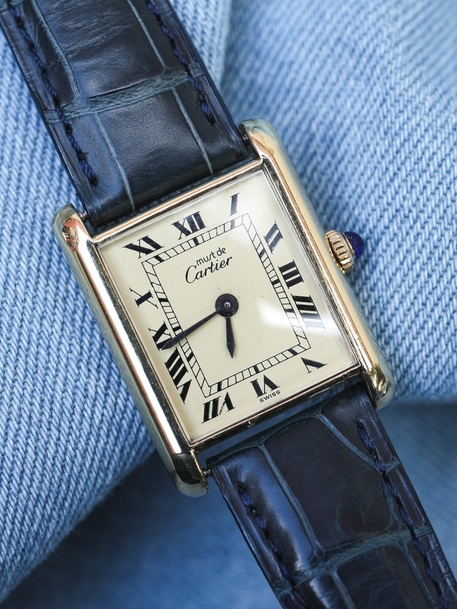 Cartier - Must de Cartier Tank 23x30 Première Génération Electroplaqué 18K - 1970s - Atelier Victor - Vintage Shop