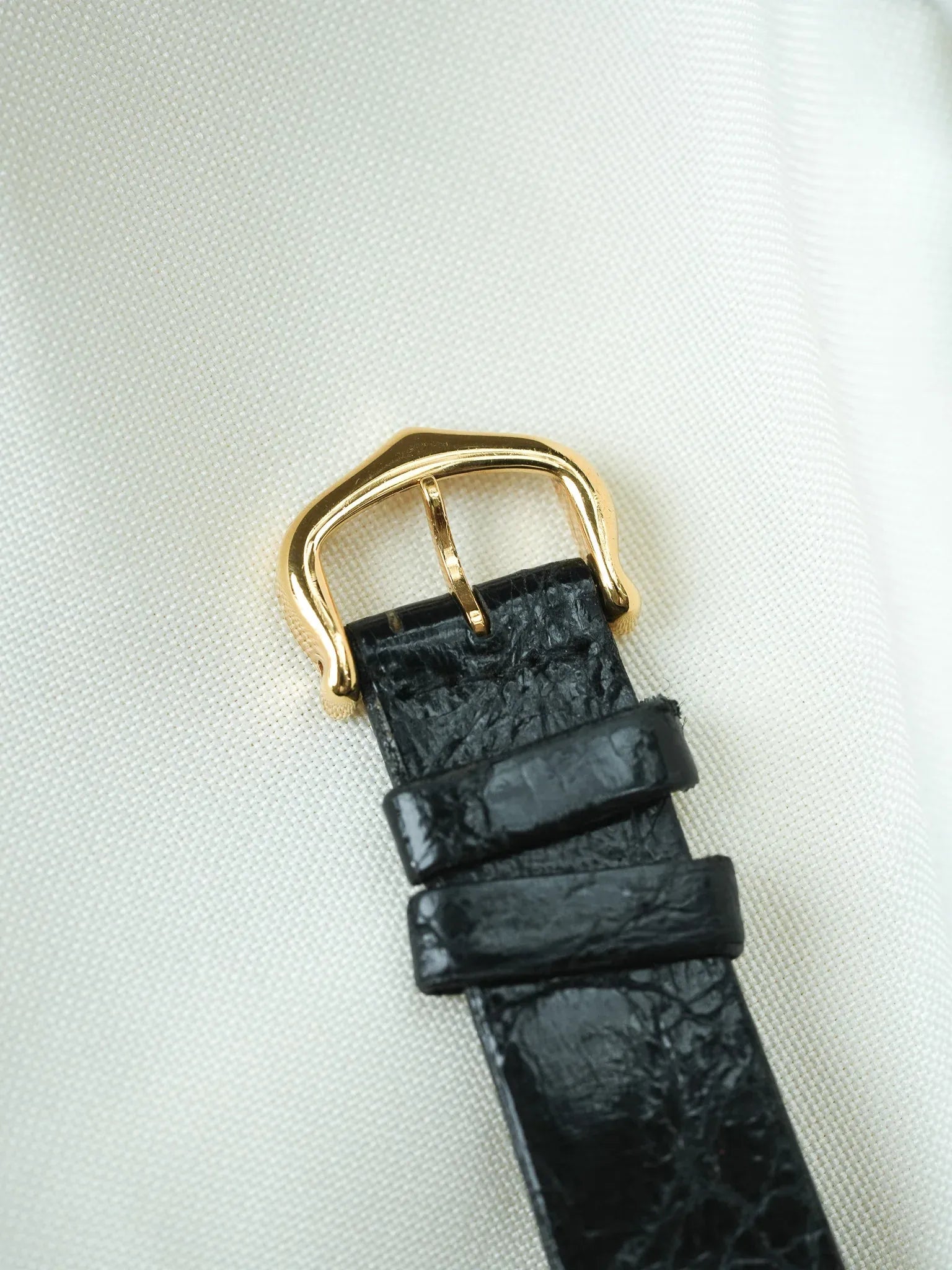 Cartier - Must de Cartier Tank 23x30 Vermeil Cuarzo Esfera Negra Gris - 1980s