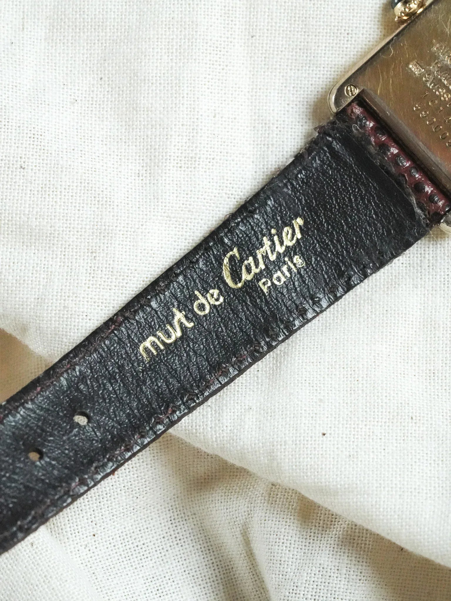 Cartier - Must de Cartier Tank Ref 590005 23x30 Vermeil Quartz Cadran Or Romain - 1980s - Atelier Victor - Vintage Shop