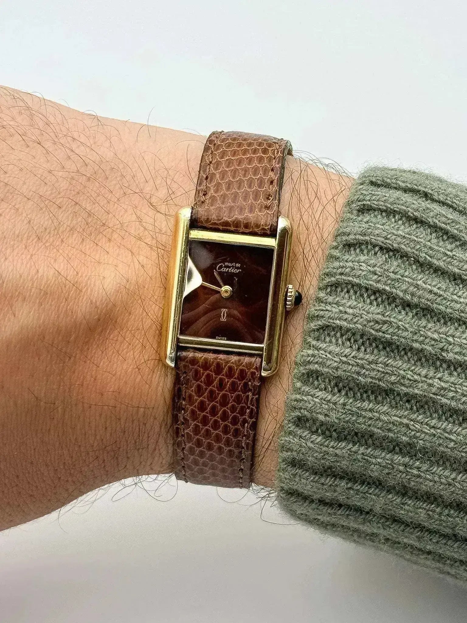 Cartier - Must Vermeil Cadran "Bois" - 1990s - Atelier Victor