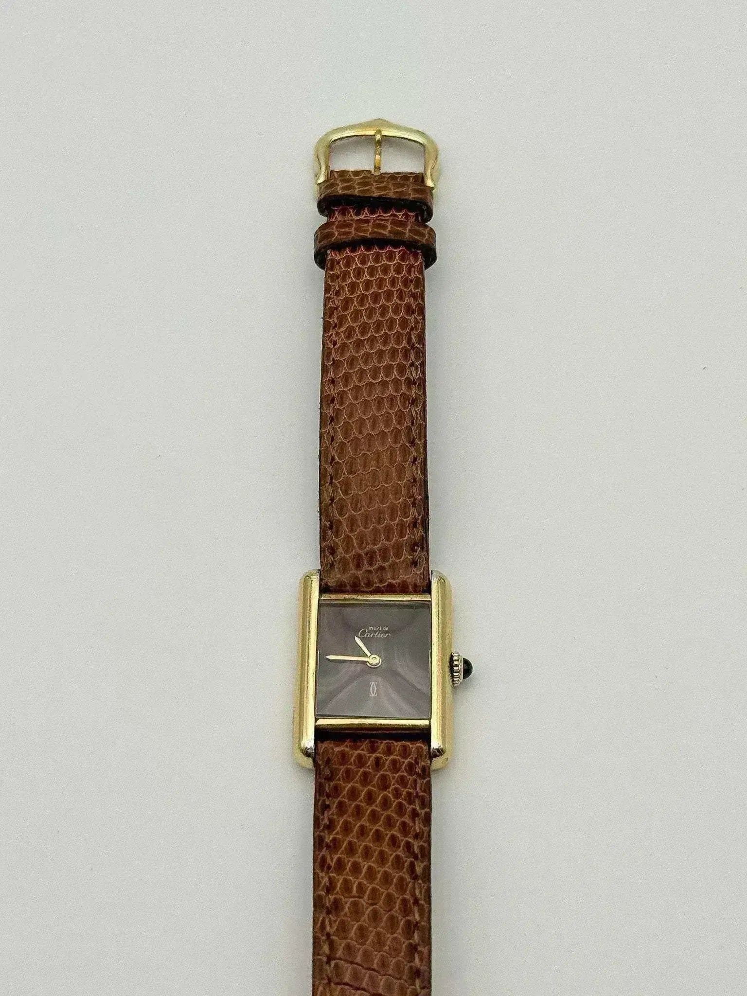 Cartier - Must Vermeil Cadran "Bois" - 1990s - Atelier Victor