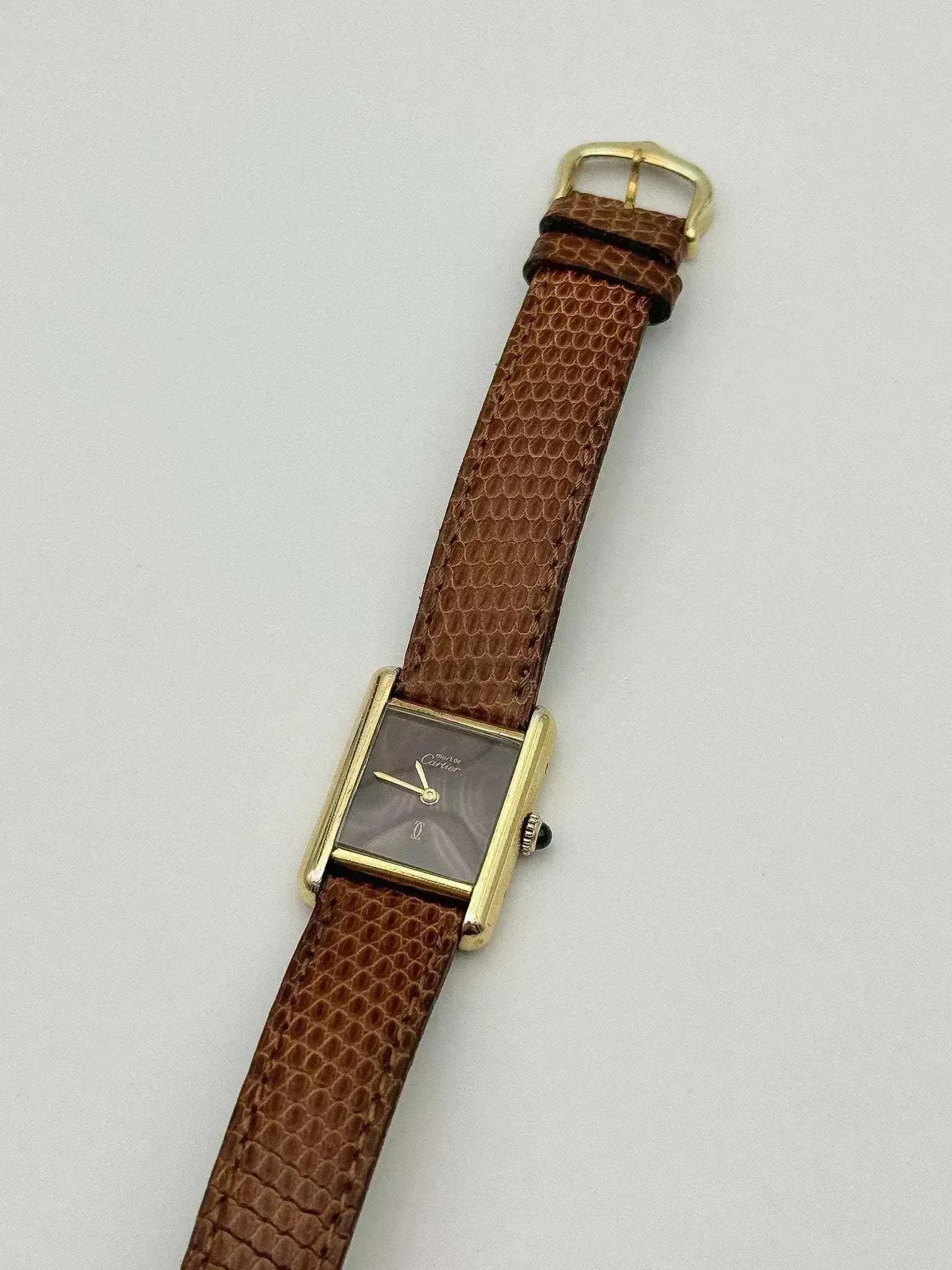 Cartier - Must Vermeil Cadran "Bois" - 1990s - Atelier Victor