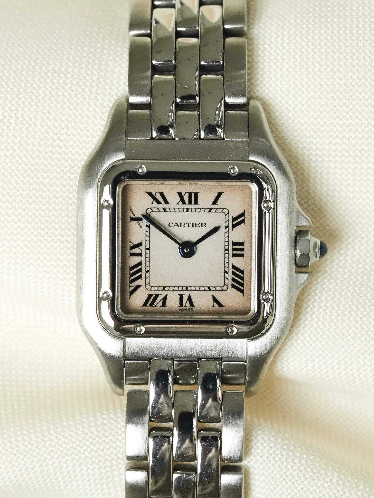 Cartier - Panthere Acier 24mm Cadran rosé réf 1320 - 1990s - Atelier Victor