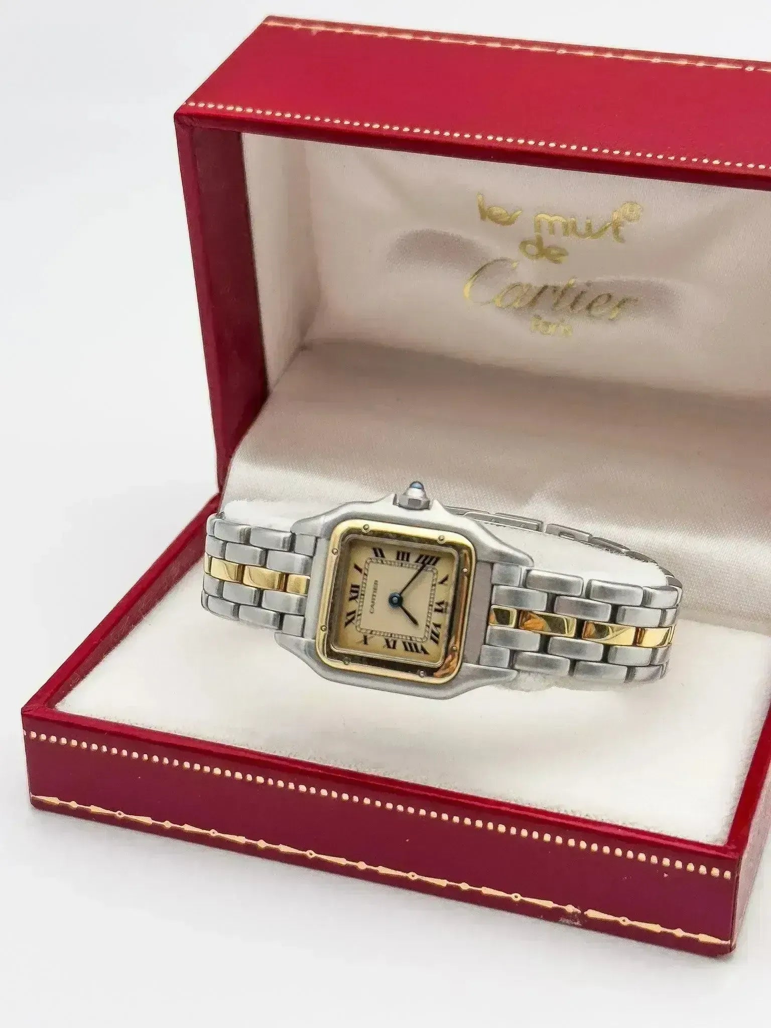 Cartier - Panthere Acier Or 1 rangée 24mm - boite - 1990s - Atelier Victor