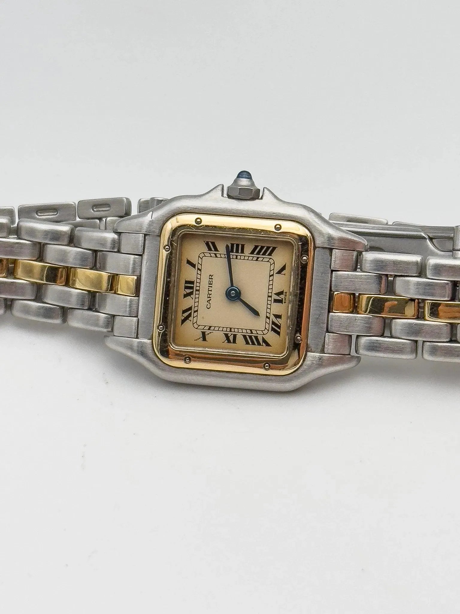 Cartier - Panthere Acier Or 1 rangée 24mm - boite - 1990s - Atelier Victor - Vintage Shop