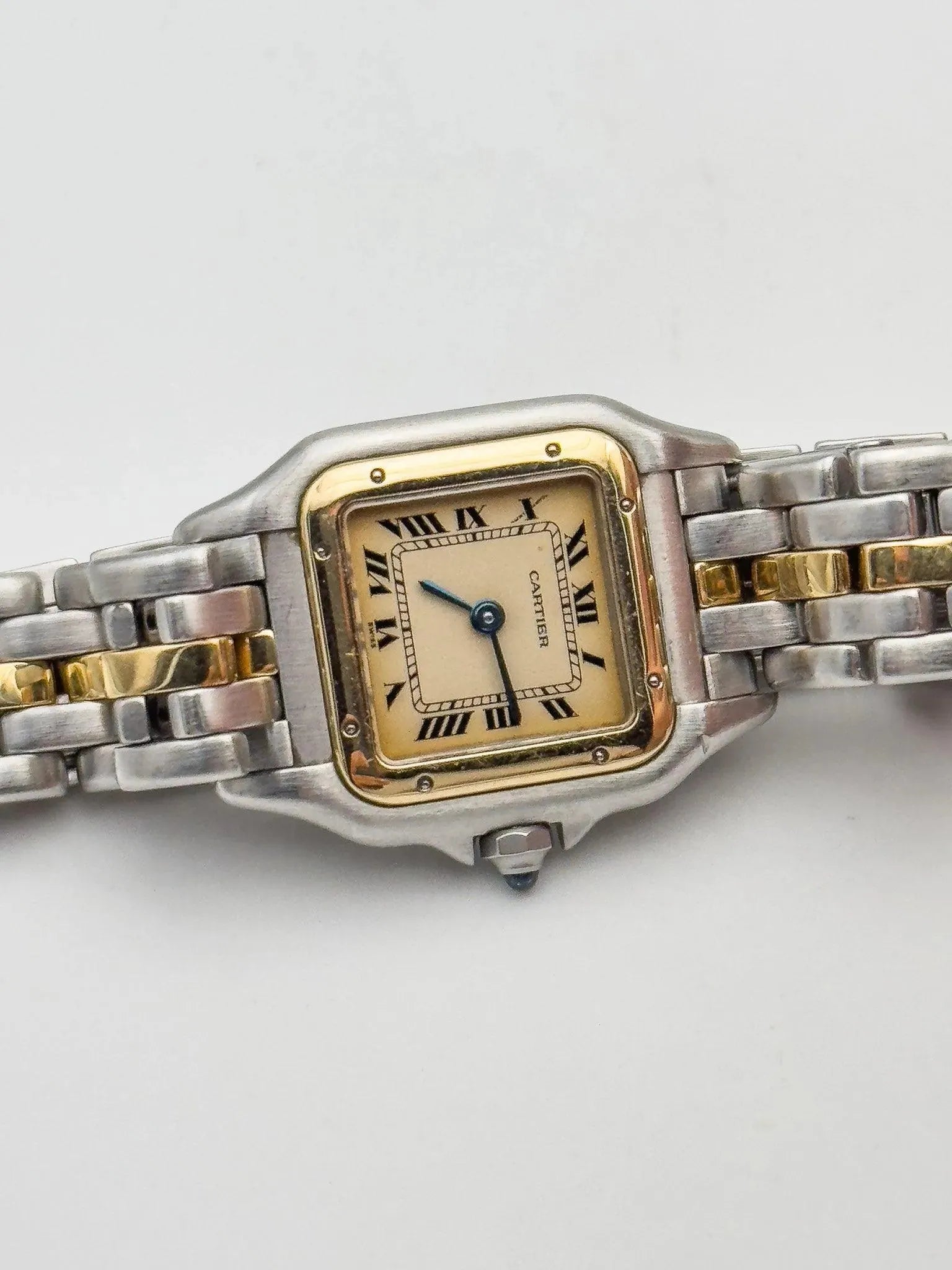 Cartier - Panthere Acier Or 1 rangée 24mm - boite - 1990s - Atelier Victor - Vintage Shop