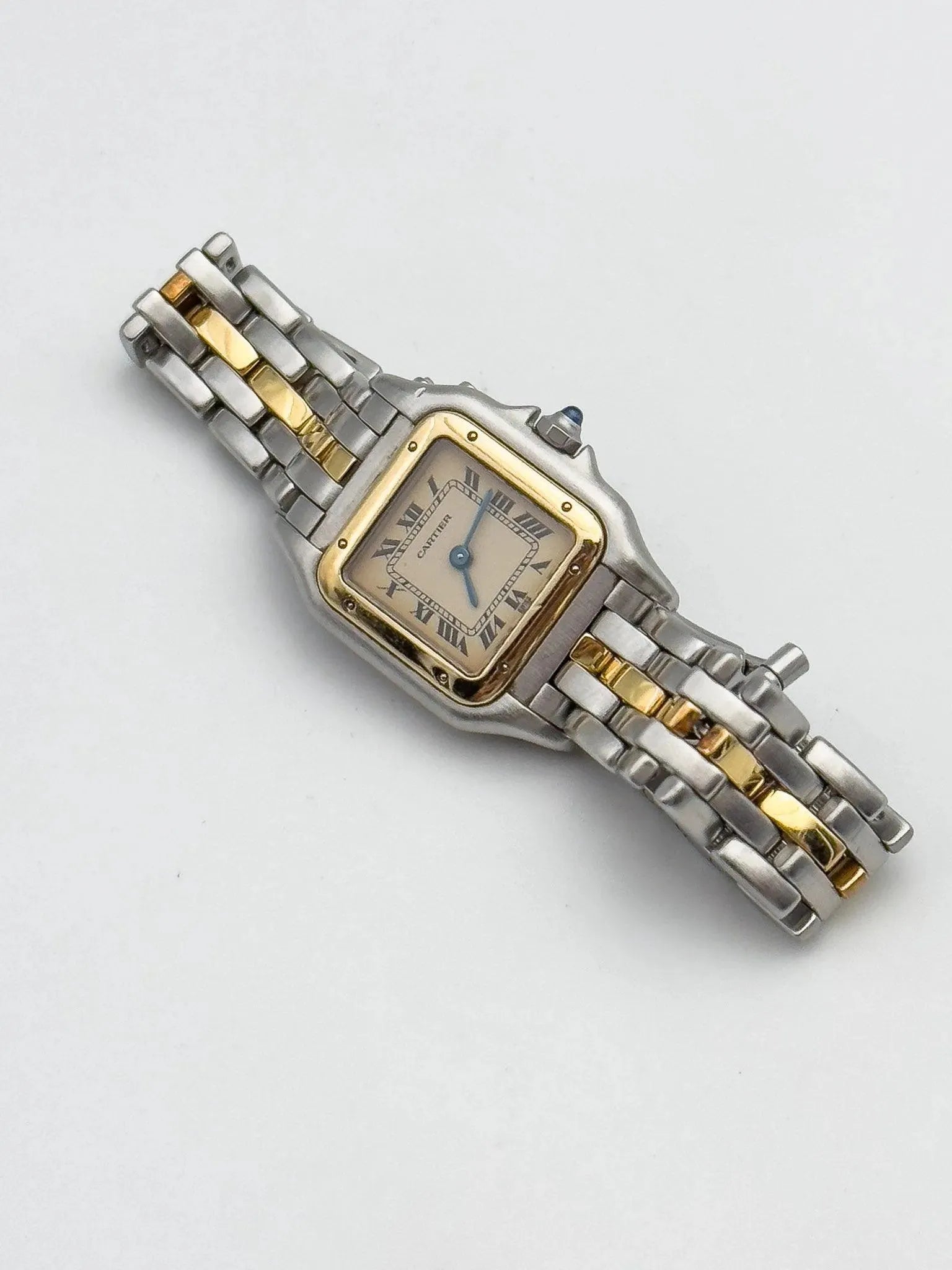 Cartier - Panthere Acier Or 1 rangée 24mm - boite - 1990s - Atelier Victor - Vintage Shop