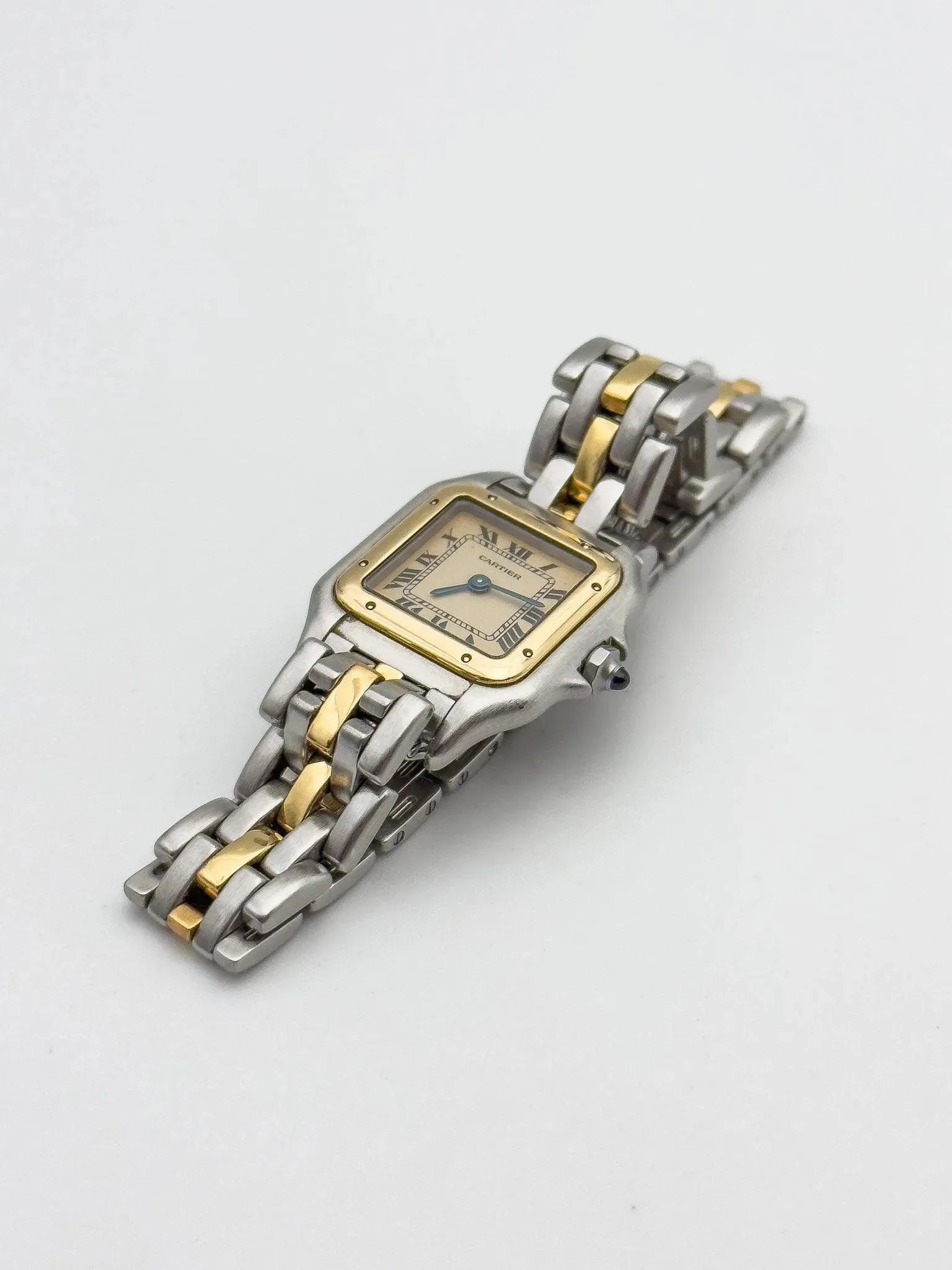 Cartier - Panthere Acier Or 1 rangée 24mm - boite - 1990s - Atelier Victor - Vintage Shop