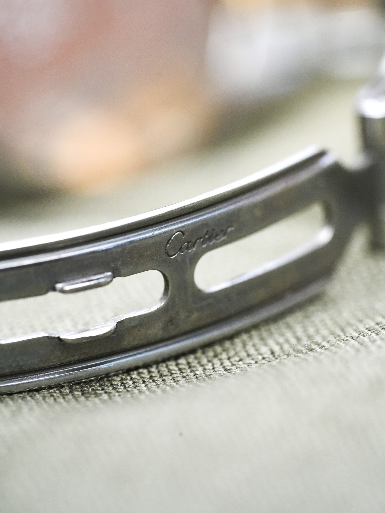 Cartier - Panthère Cougar 187904 Large Acier Or 2 rangées - 1990s - Atelier Victor - Vintage Shop