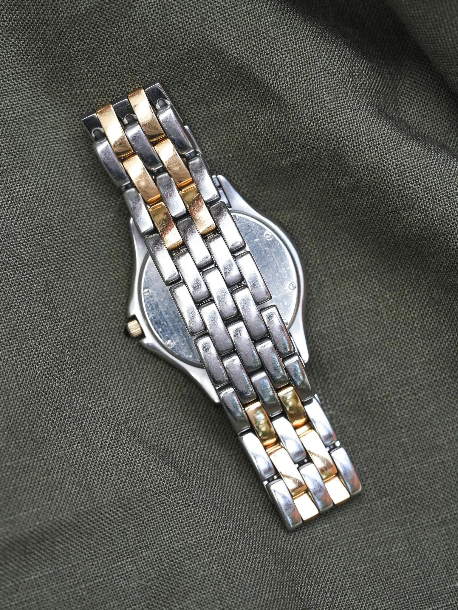 Cartier - Panthère Cougar 187904 Large Acier Or 2 rangées - 1990s - Atelier Victor - Vintage Shop