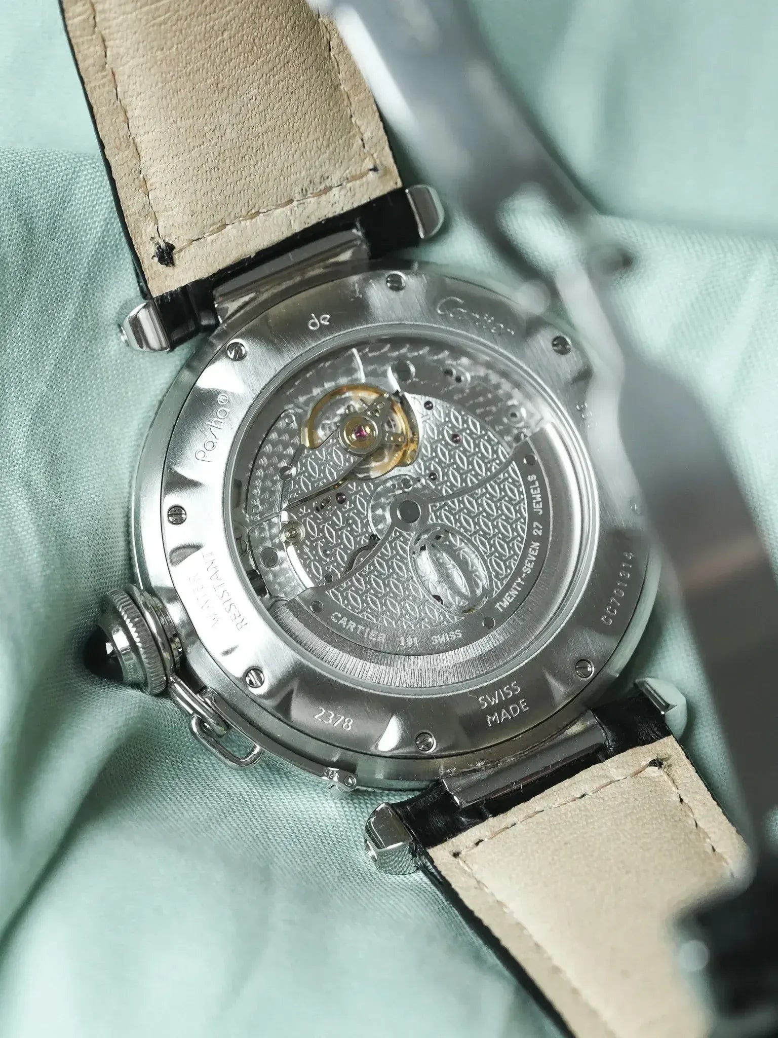 Cartier - Pasha 2378 Guilloché 38mm Acier Fond de boite verre - 1990s - Atelier Victor