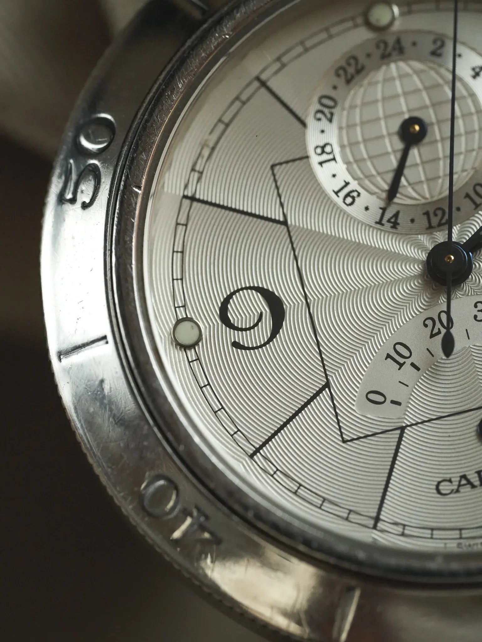 Cartier - Pasha 2388 24h Réserve de Marche Cuir boucle déployante - 2000s - Atelier Victor - Vintage Shop