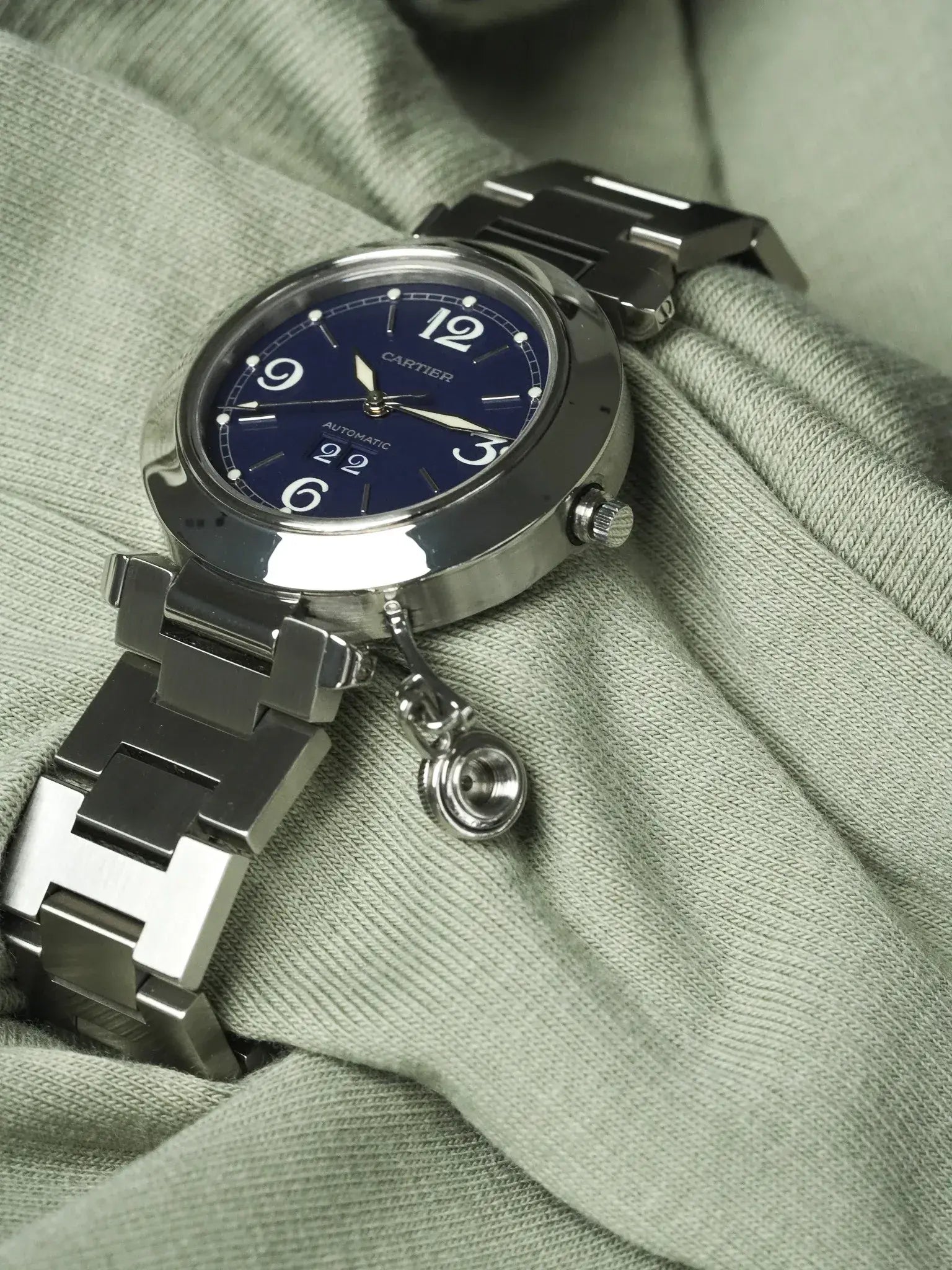 Cartier - Pasha 2475 Grande Date Bleu Acier 35mm - 2000s