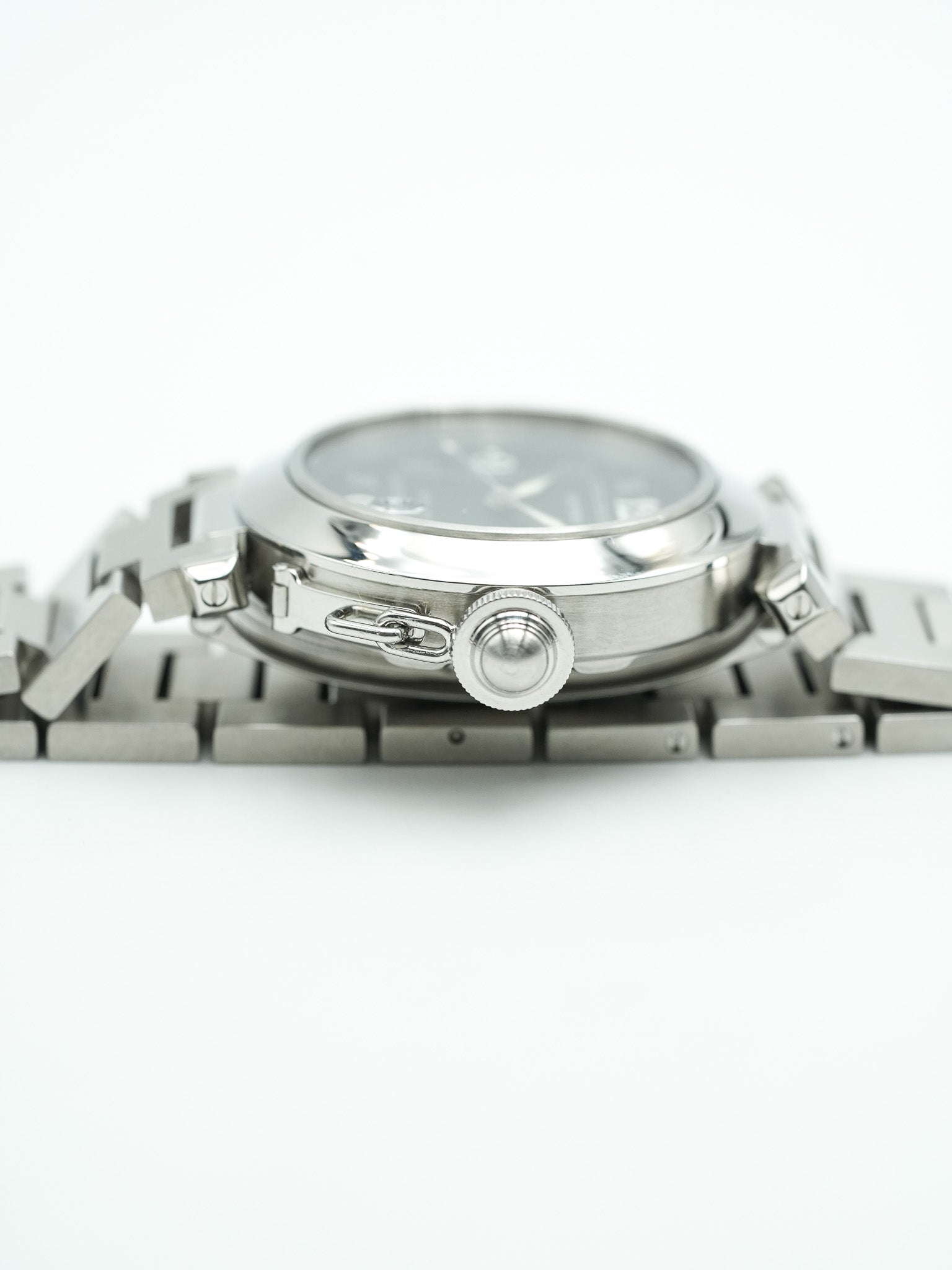 Cartier - Pasha Date 35mm Cadra noir - 2000s - Atelier Victor - Vintage Shop