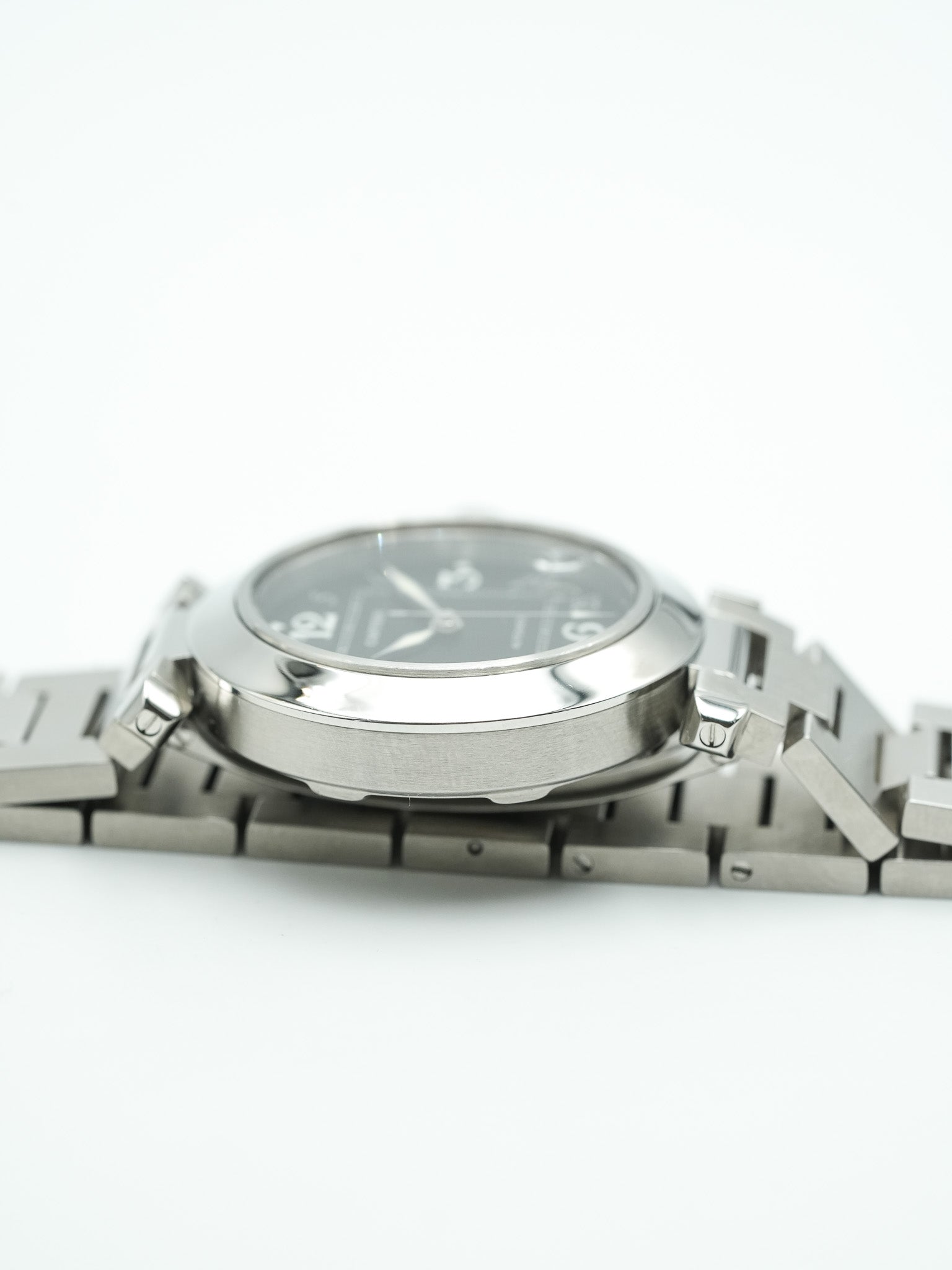 Cartier - Pasha Date 35mm Cadra noir - 2000s - Atelier Victor - Vintage Shop