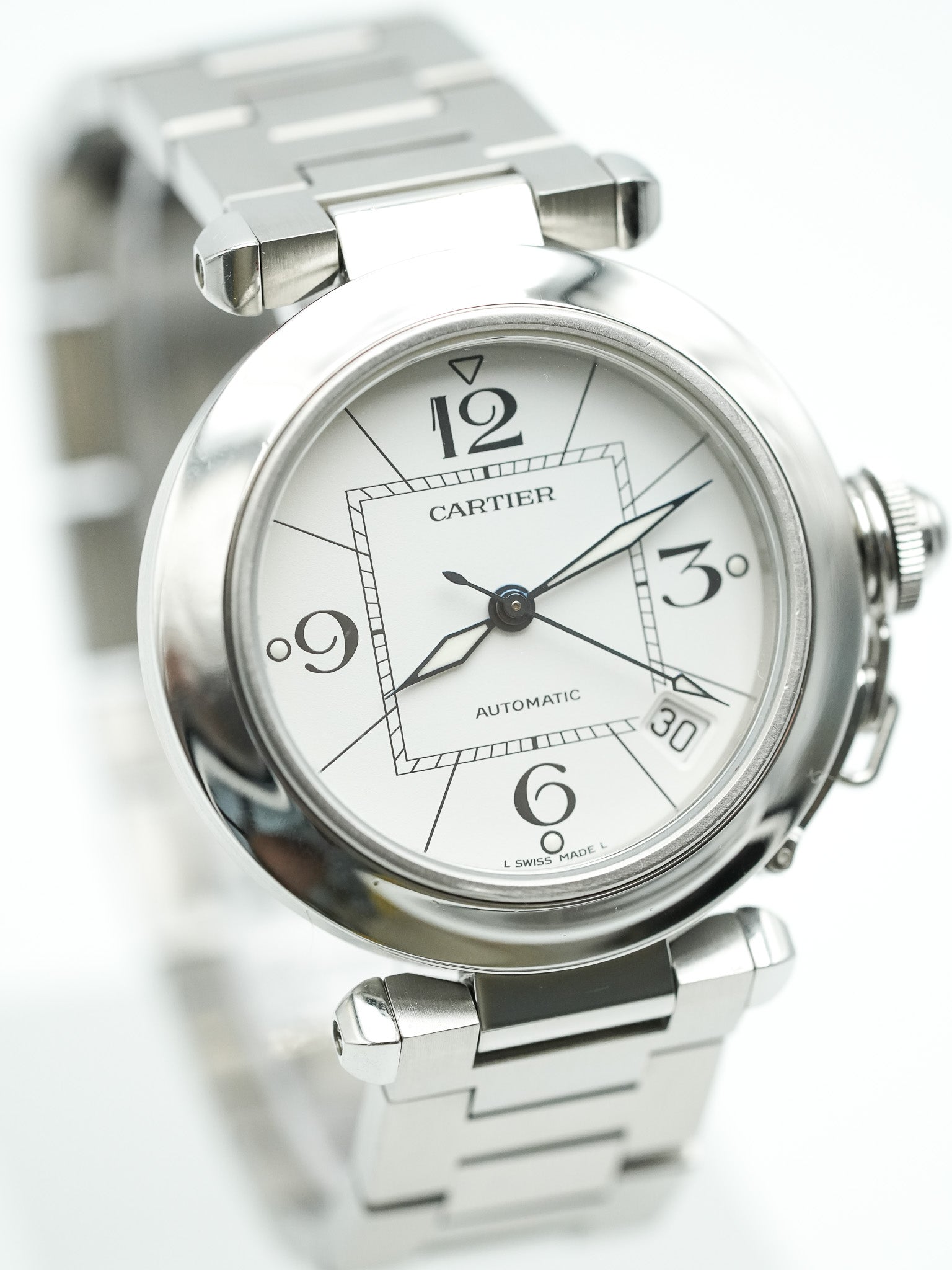 Cartier - Pasha Date 35mm Cadran blanc - 2000s - Atelier Victor Paris - Vintage Watch Shop Dubai