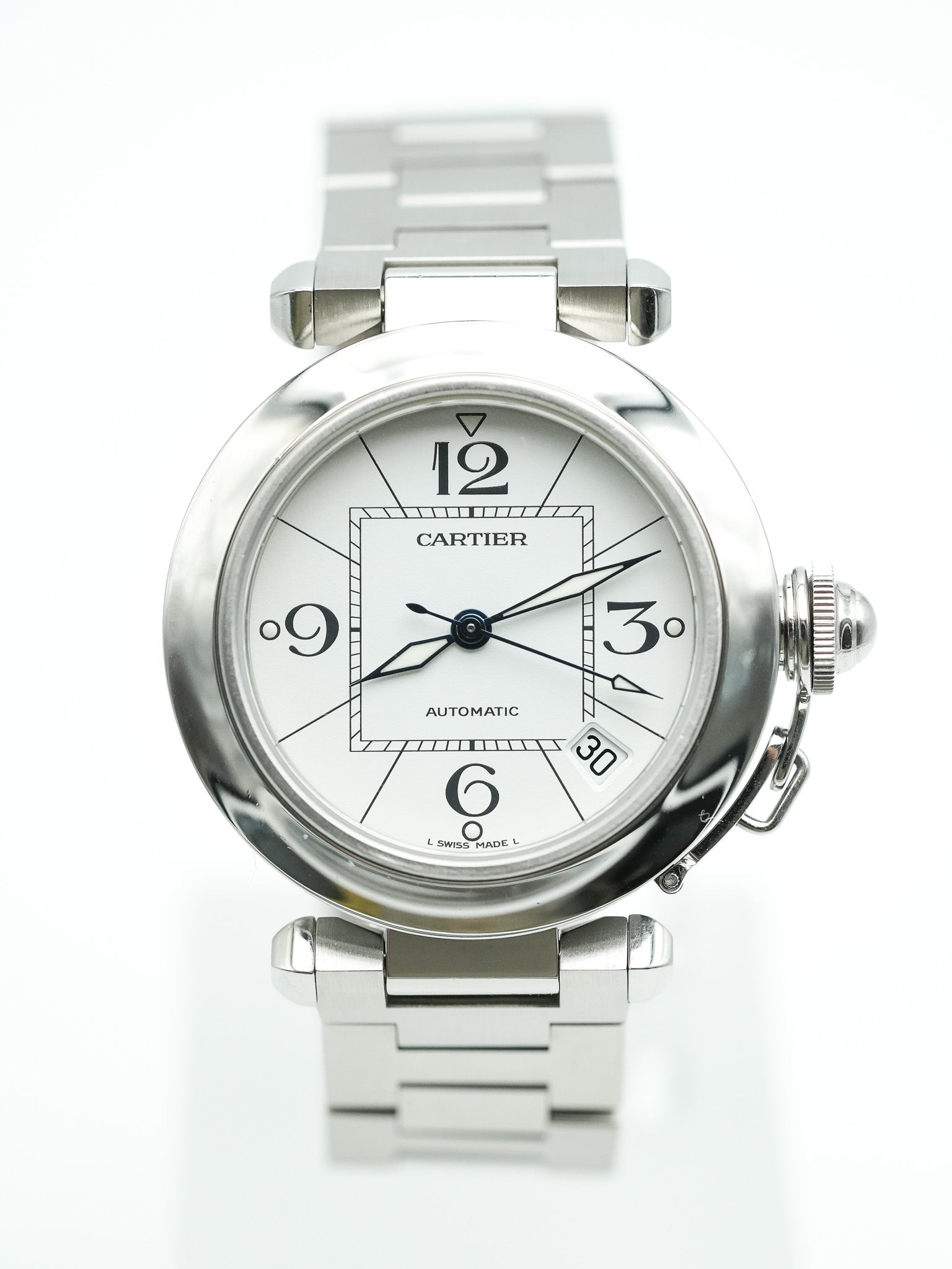 Cartier - Pasha Date 35mm Cadran blanc - 2000s - Atelier Victor Paris - Vintage Watch Shop Dubai