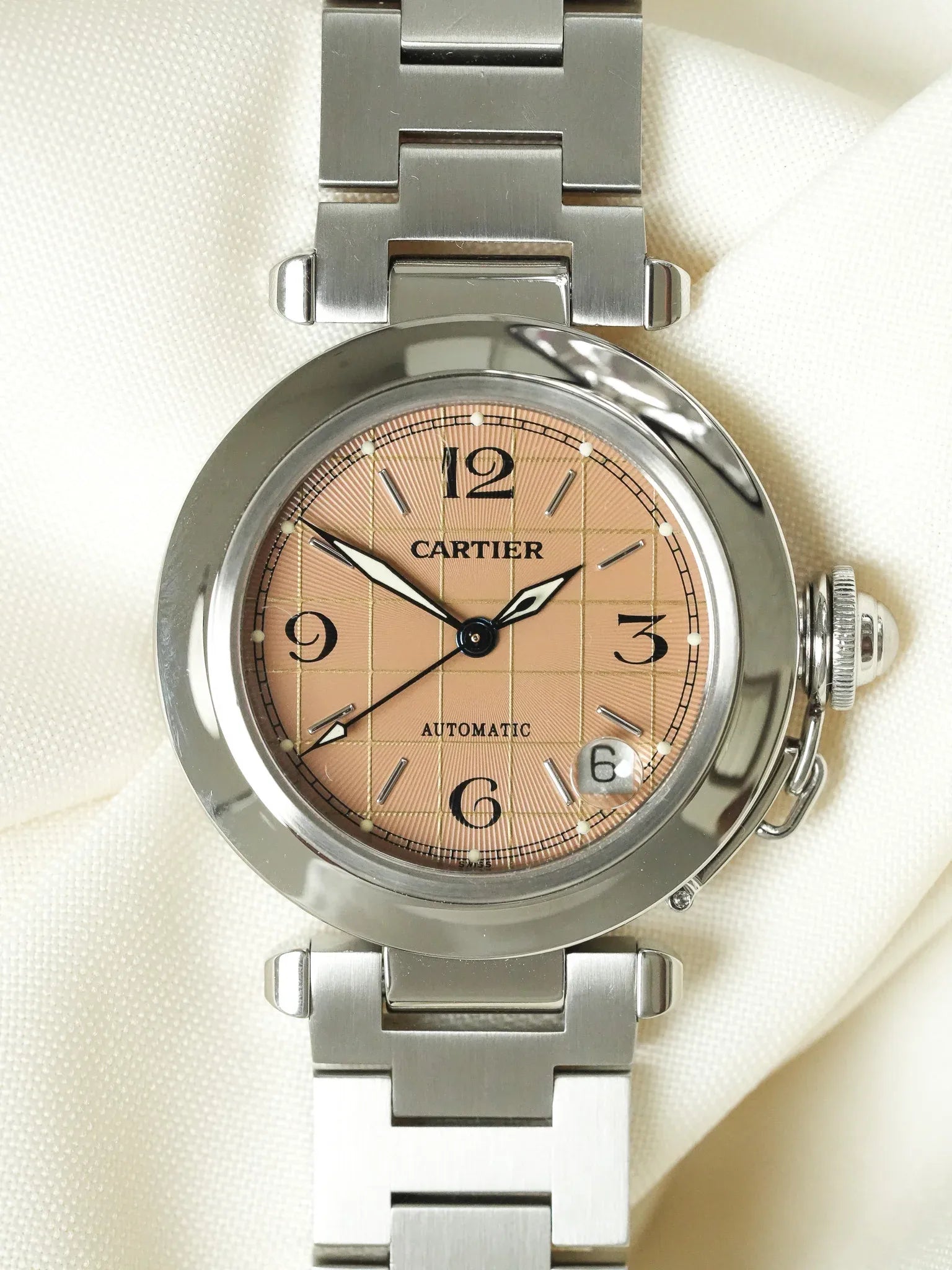 Cartier - Pasha Date 35mm Cadran Saumon - 2000s - Atelier Victor