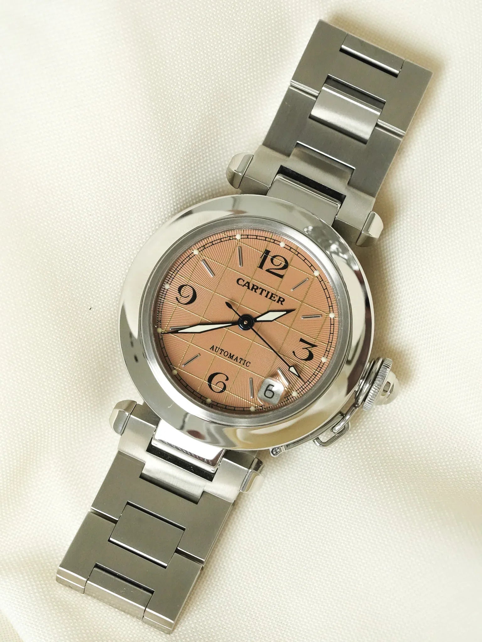 Cartier - Pasha Date 35mm Cadran Saumon - 2000s - Atelier Victor