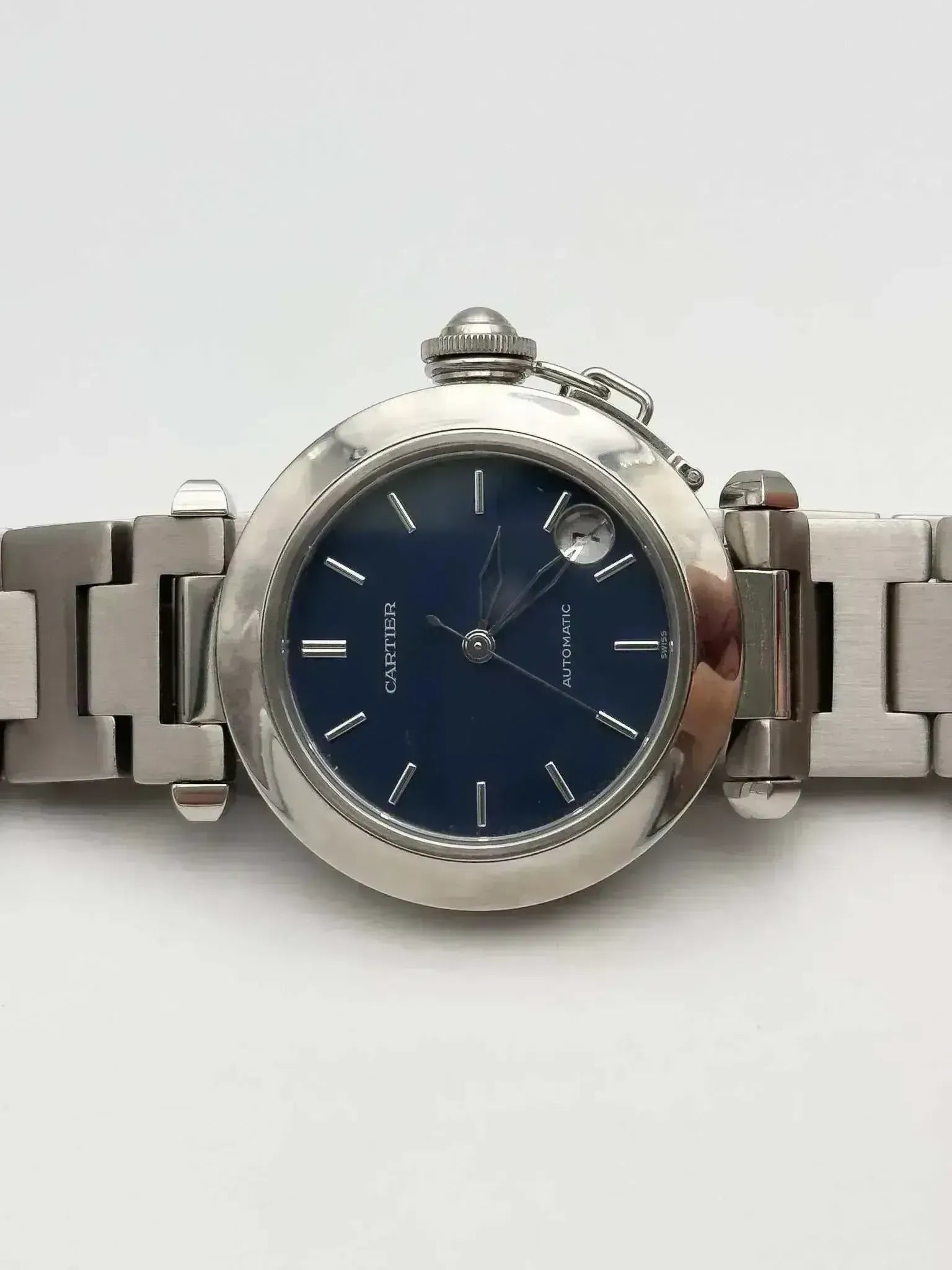 Cartier - Pasha date Bleu nuit - boîte - 2000s - Atelier Victor
