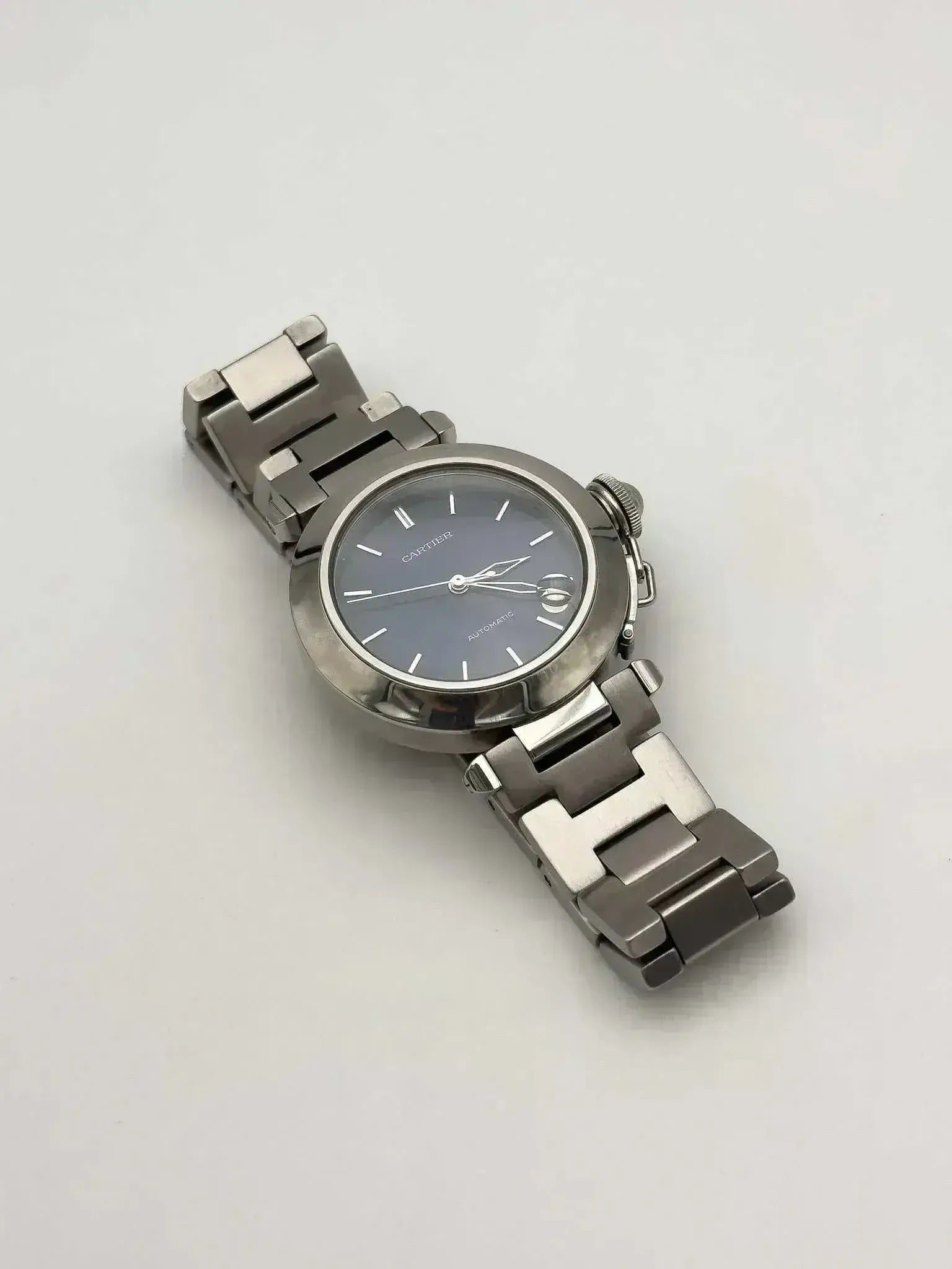 Cartier - Pasha date Bleu nuit - boîte - 2000s - Atelier Victor