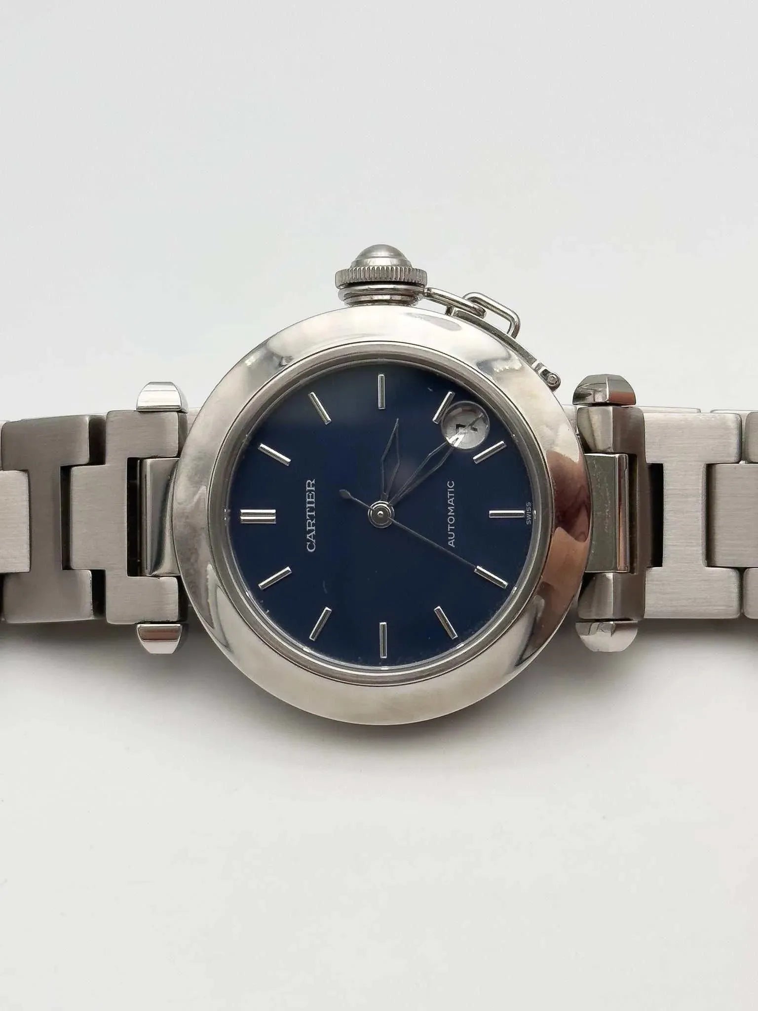 Cartier - Pasha date Bleu nuit - boîte - 2000s - Atelier Victor Paris - Vintage Watch Shop Dubai