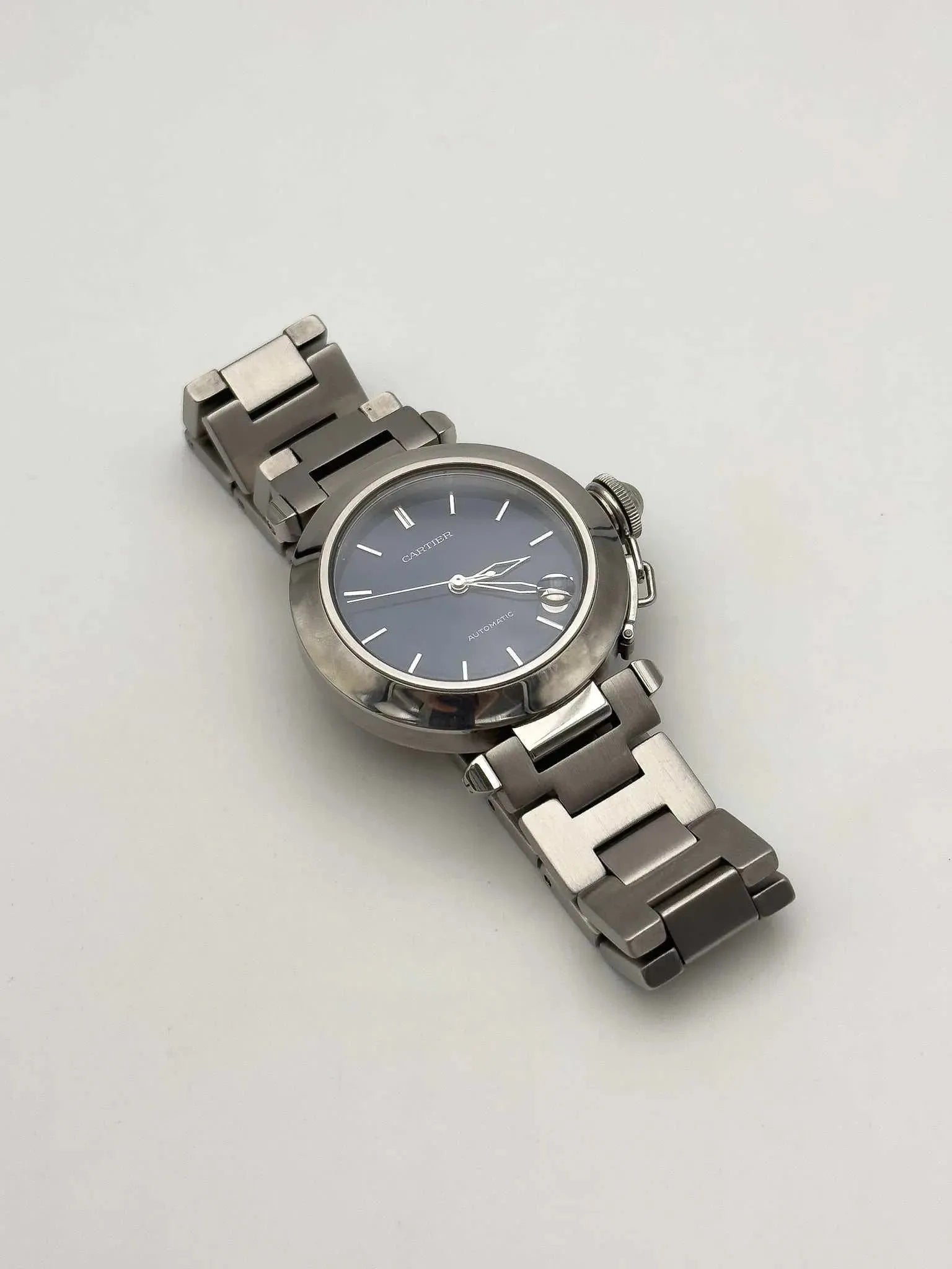 Cartier - Pasha date Bleu nuit - boîte - 2000s - Atelier Victor Paris - Vintage Watch Shop Dubai