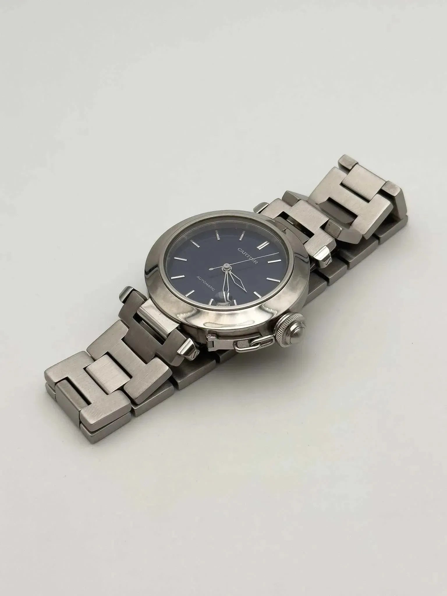 Cartier - Pasha date Bleu nuit - boîte - 2000s - Atelier Victor - Vintage Shop