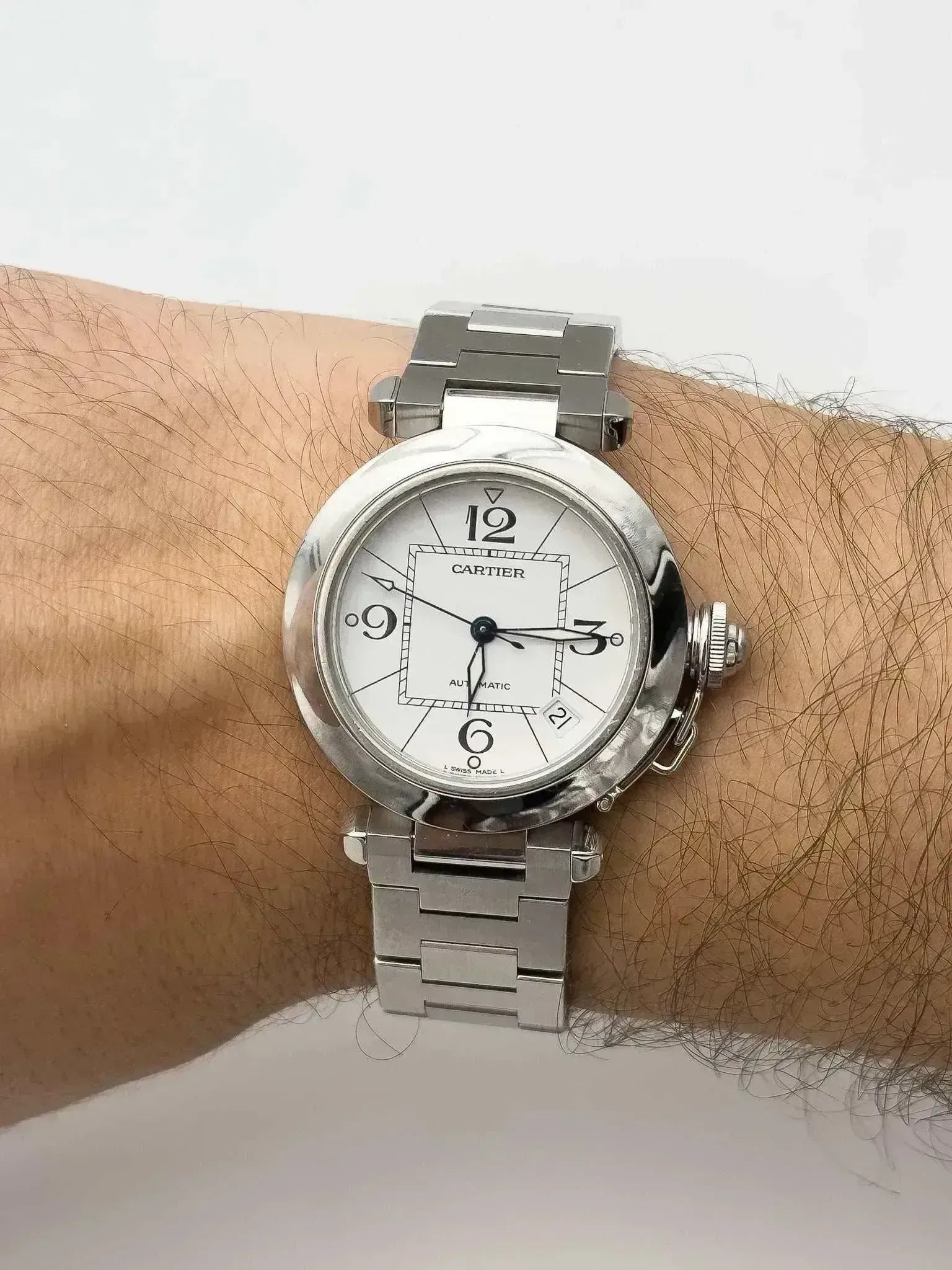 Cartier - Pasha Date cadran blanc - full set - 2009 - Atelier Victor