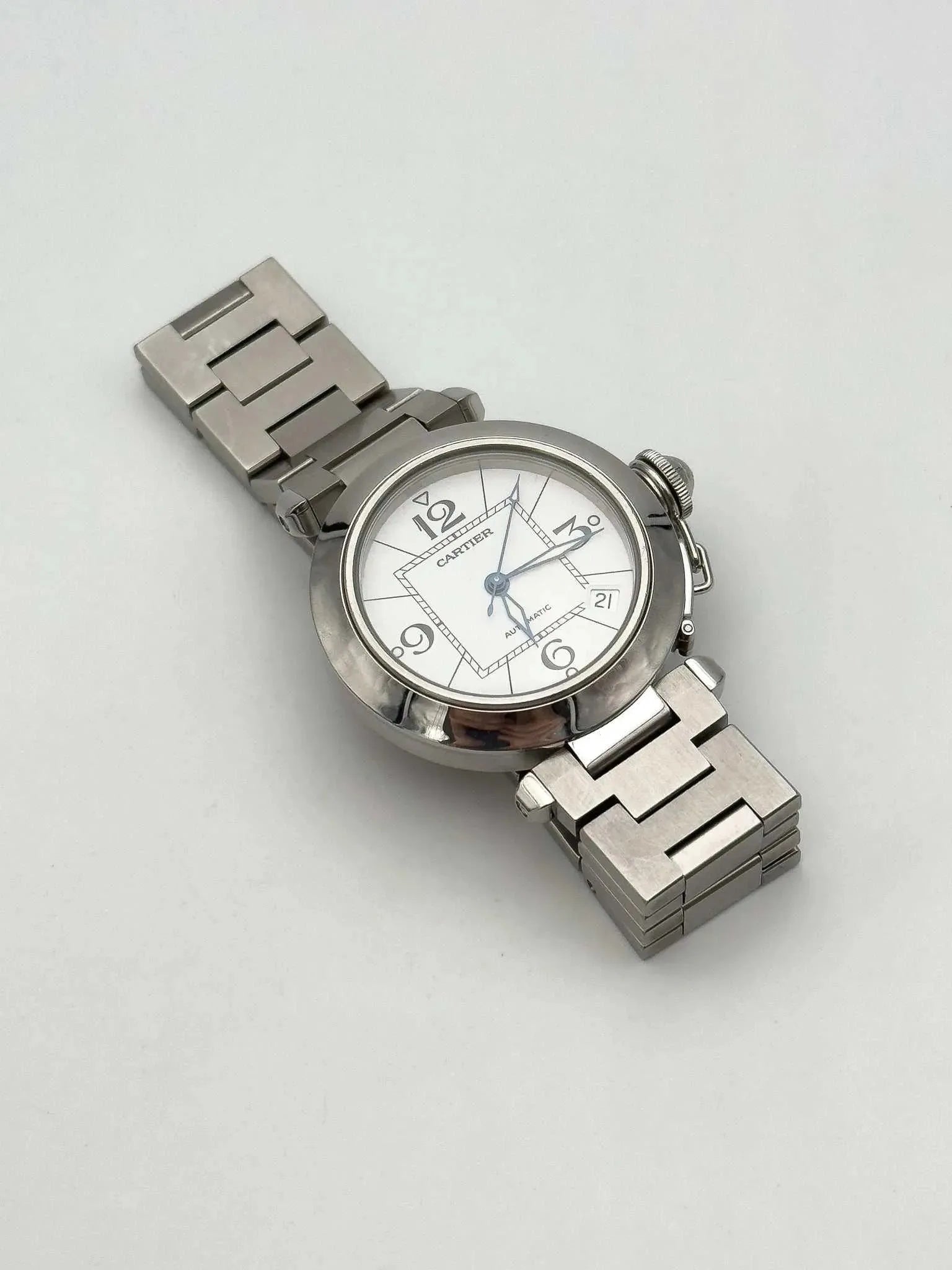 Cartier - Pasha Date cadran blanc - full set - 2009 - Atelier Victor Paris - Vintage Watch Shop Dubai
