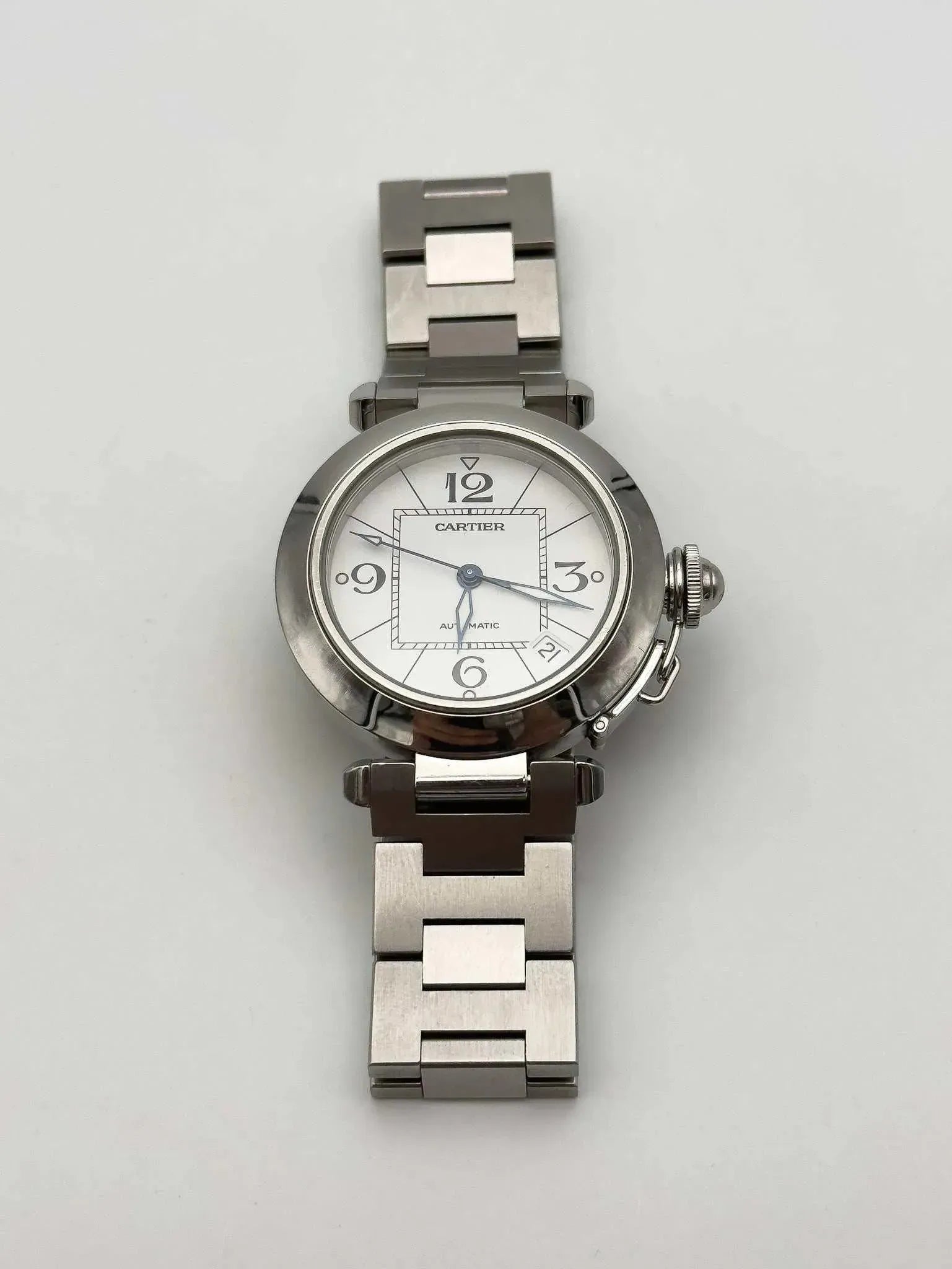 Cartier - Pasha Date cadran blanc - full set - 2009 - Atelier Victor - Vintage Shop