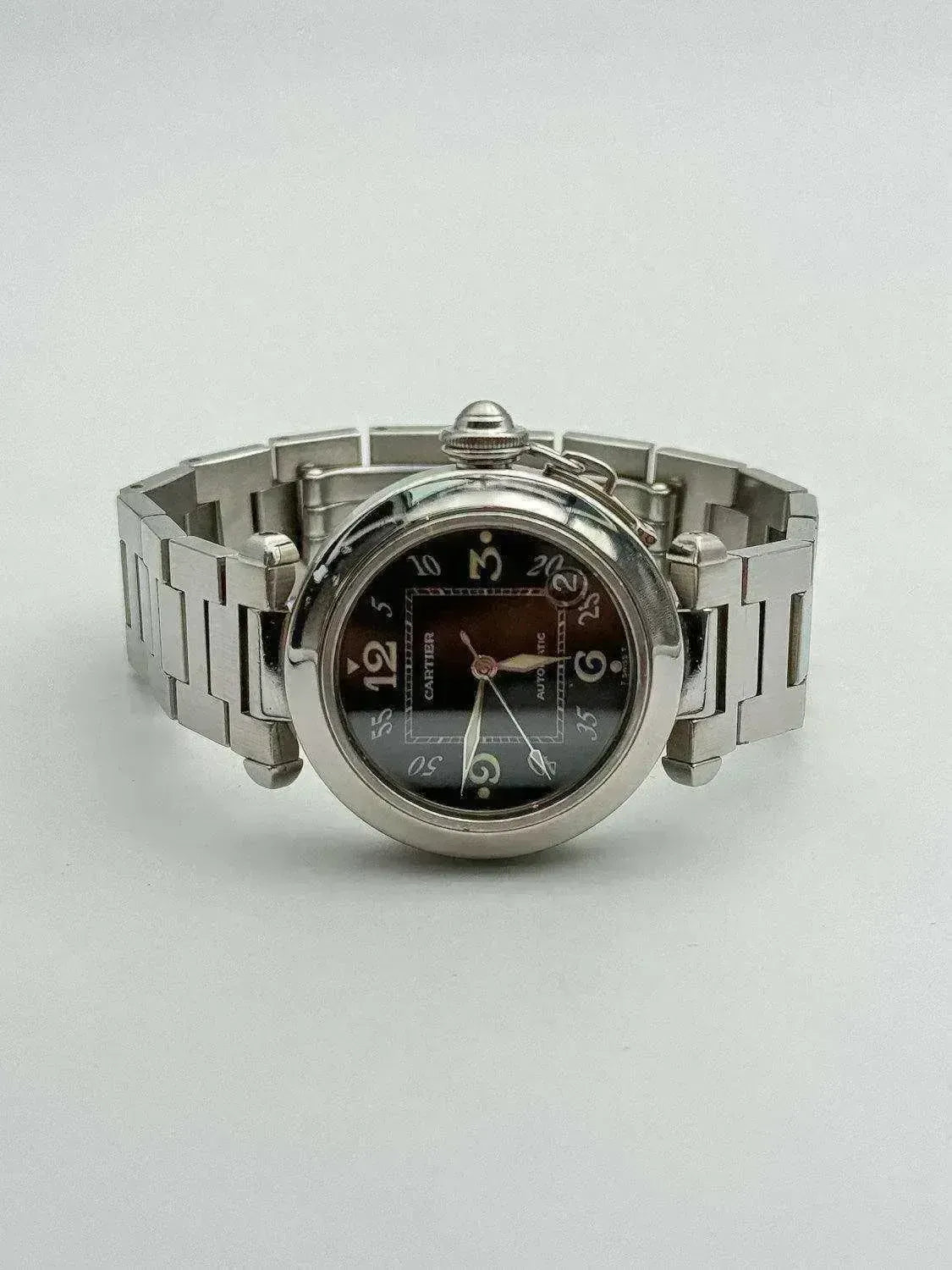 Cartier - Pasha Date cadran noir - 2000s - Atelier Victor