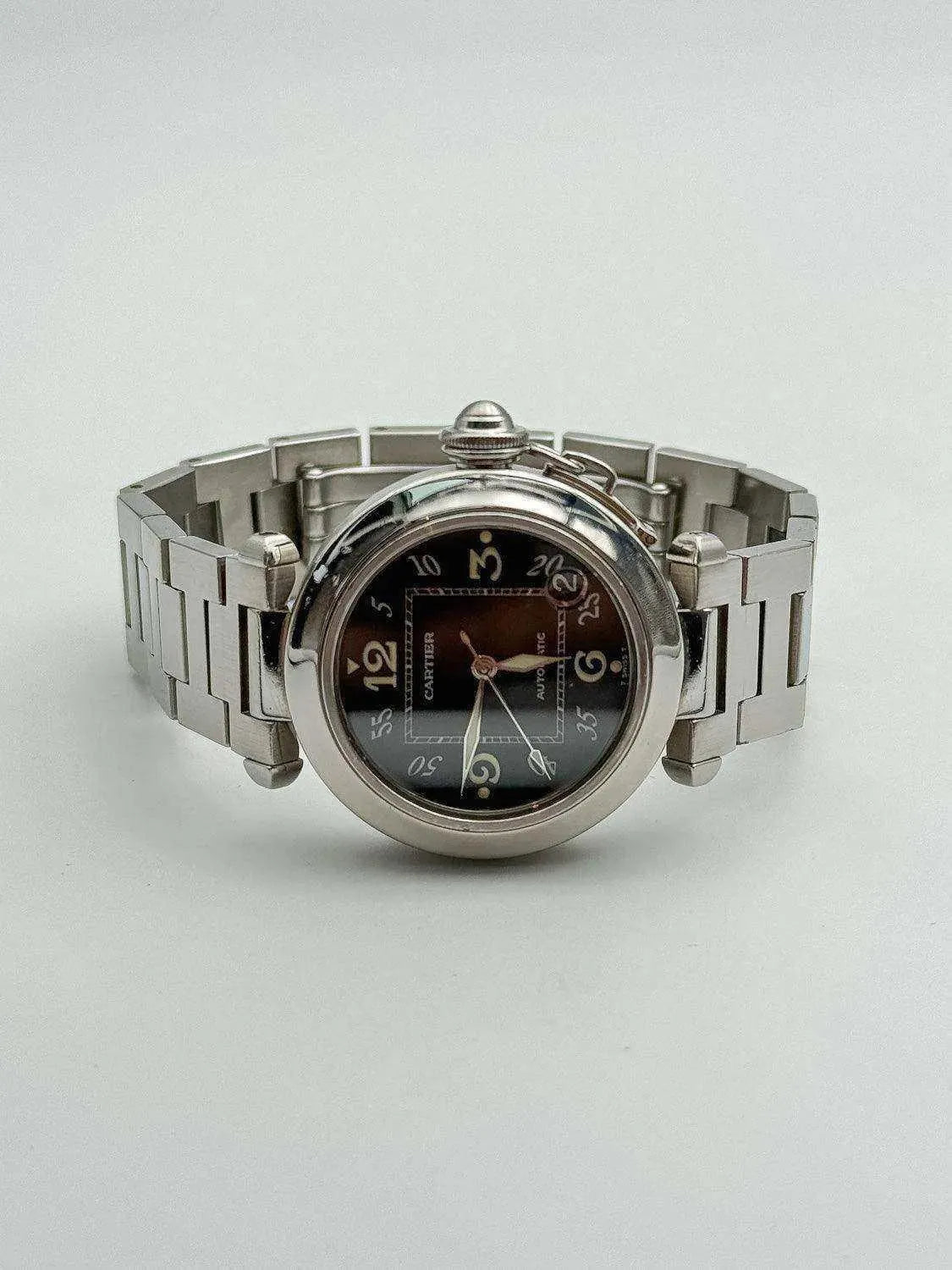 Cartier - Pasha Date cadran noir - 2000s - Atelier Victor Paris - Vintage Watch Shop Dubai