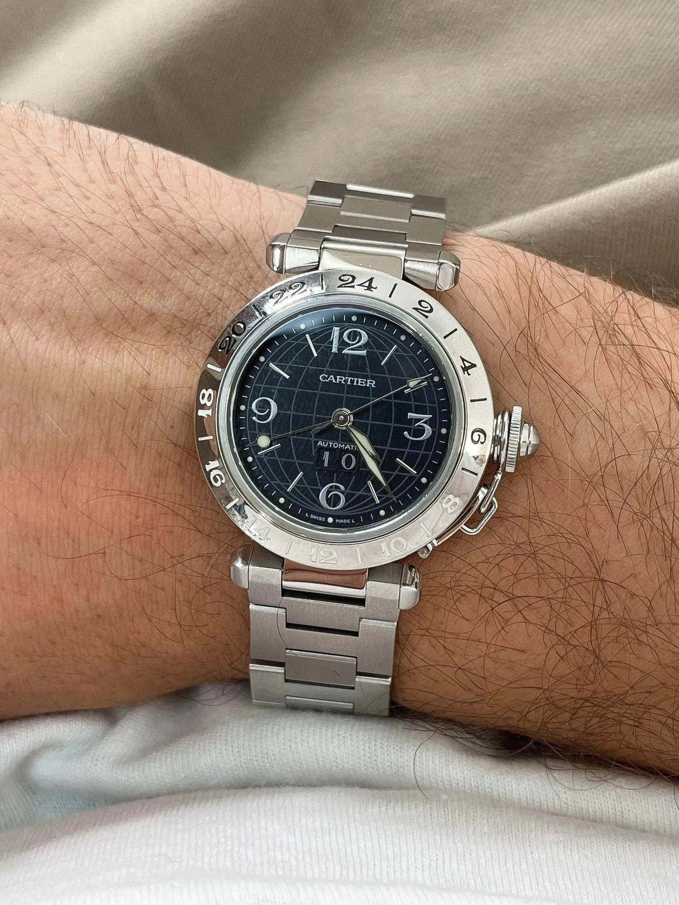 Cartier - Pasha GMT Noir 35mm - full set - 2004 - Atelier Victor